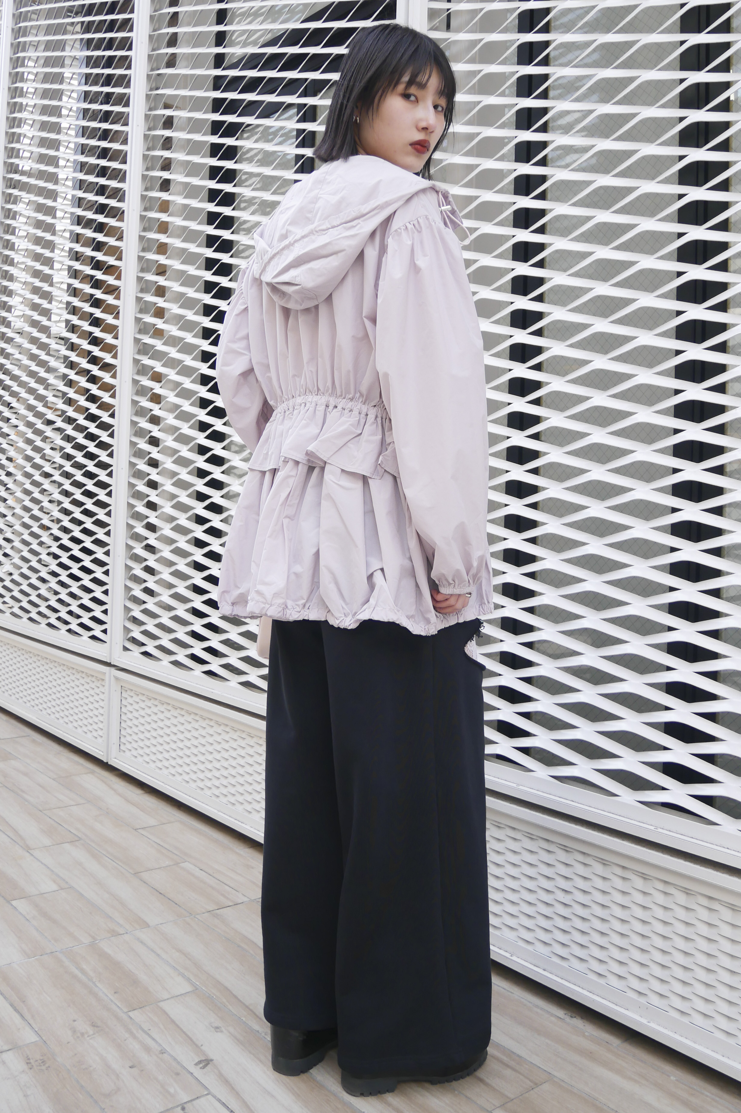 HONEY MI HONEY｜taffeta frill peplum blouson