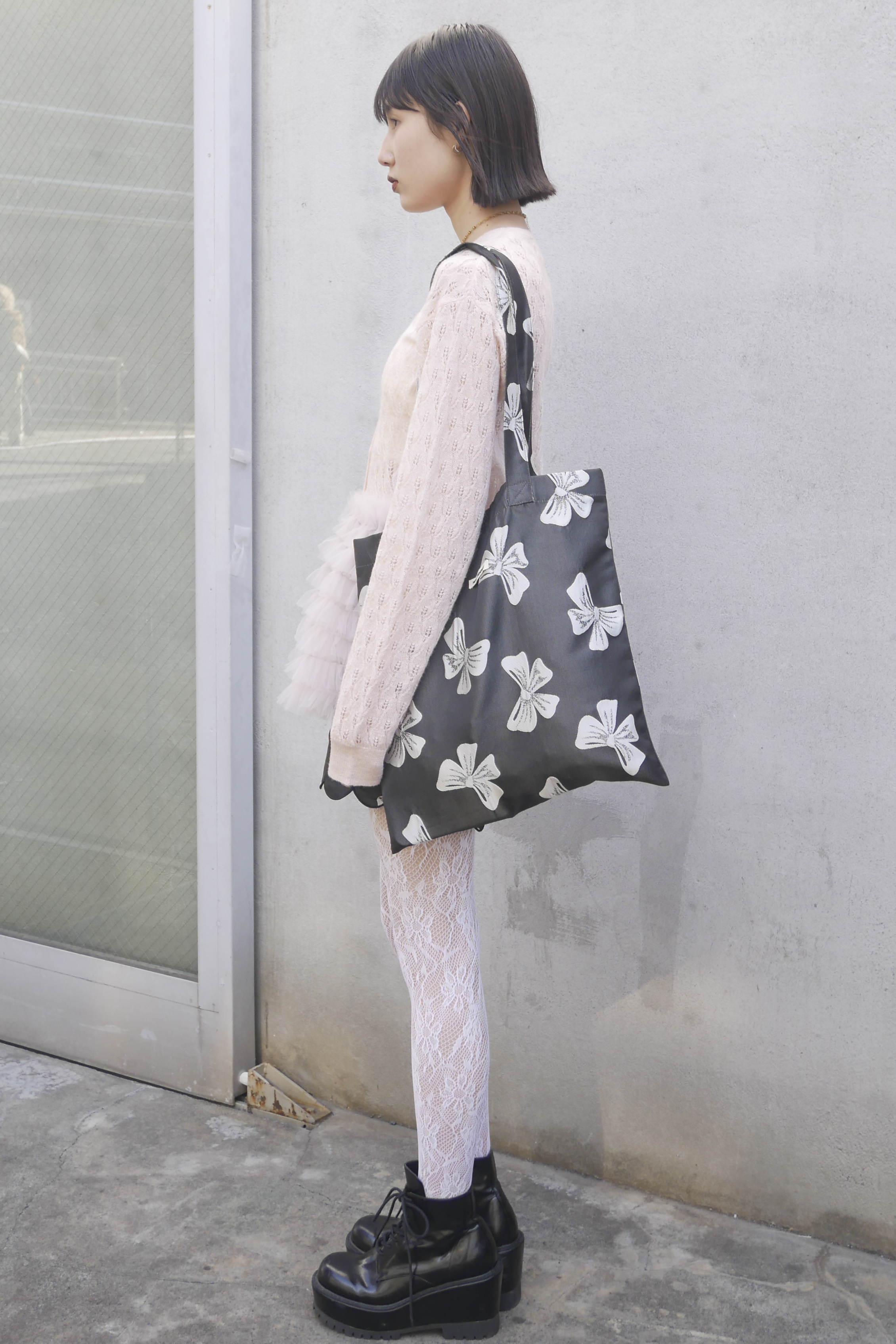 HONEY MI HONEY｜ribbon jacquard tote bag