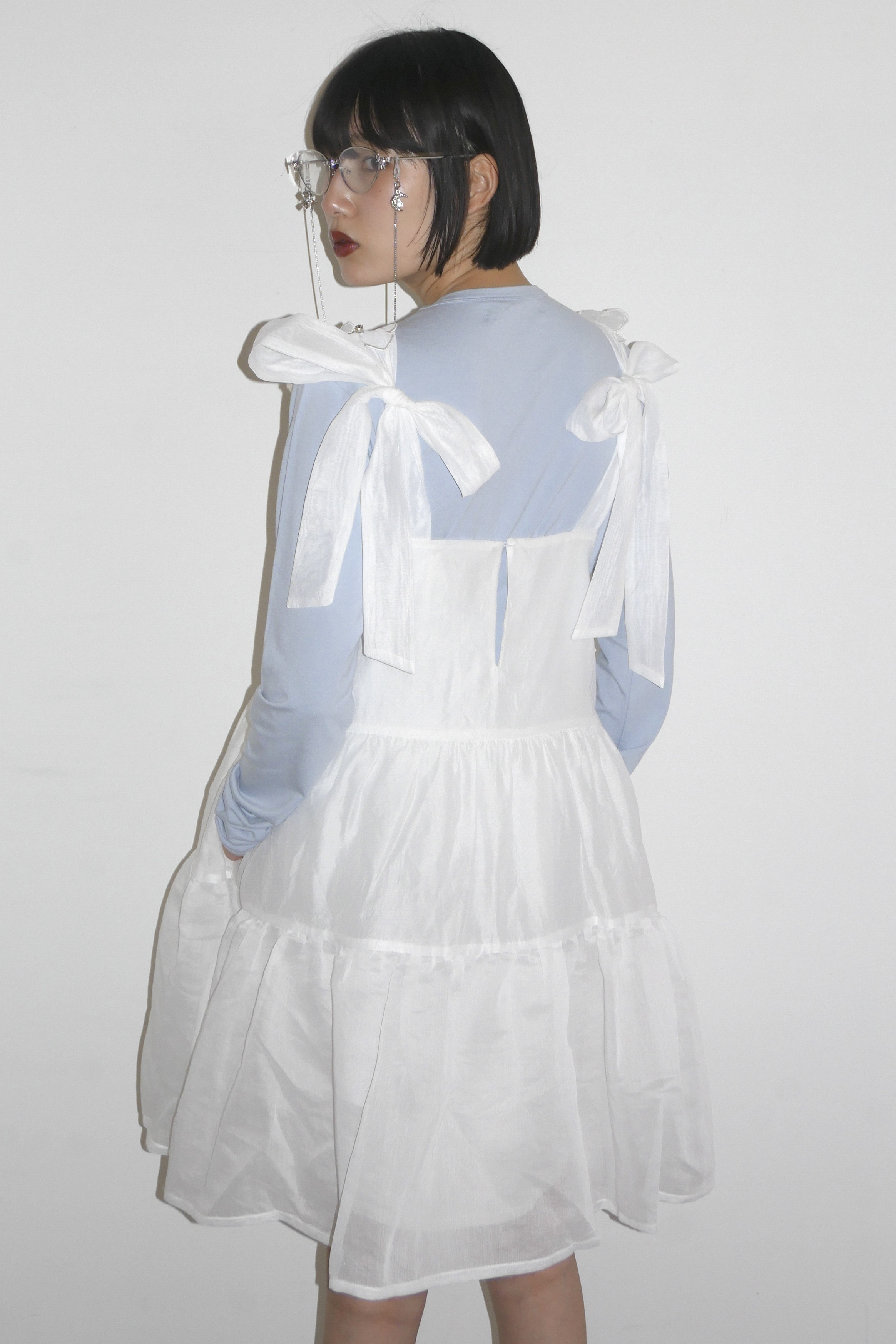 ESPRIT｜flower organdie tiered one-piece｜フラワーオーガンジー