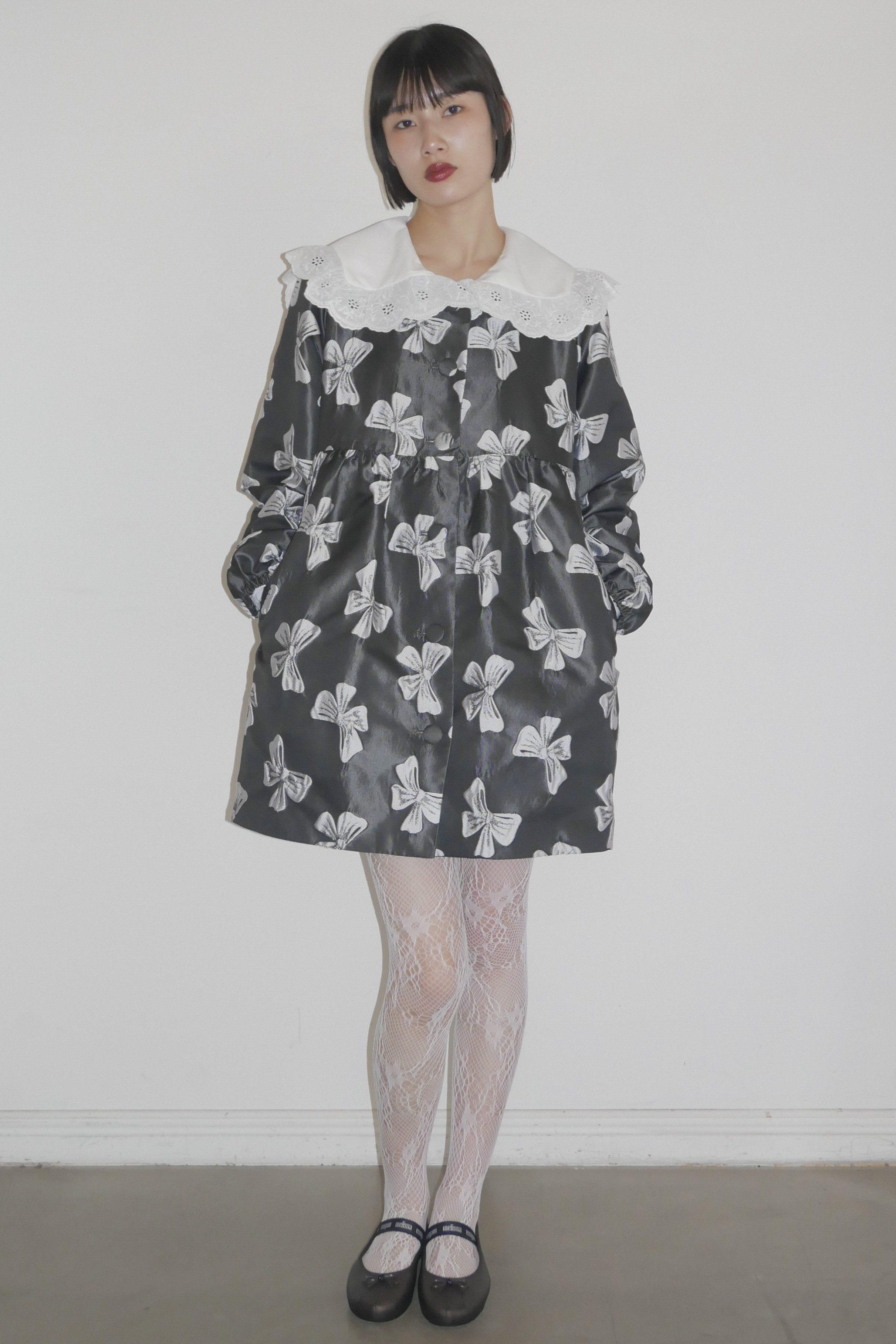 honey mi honey チュニック HONEY MI HONEY｜jacquard puff sleeve tunic