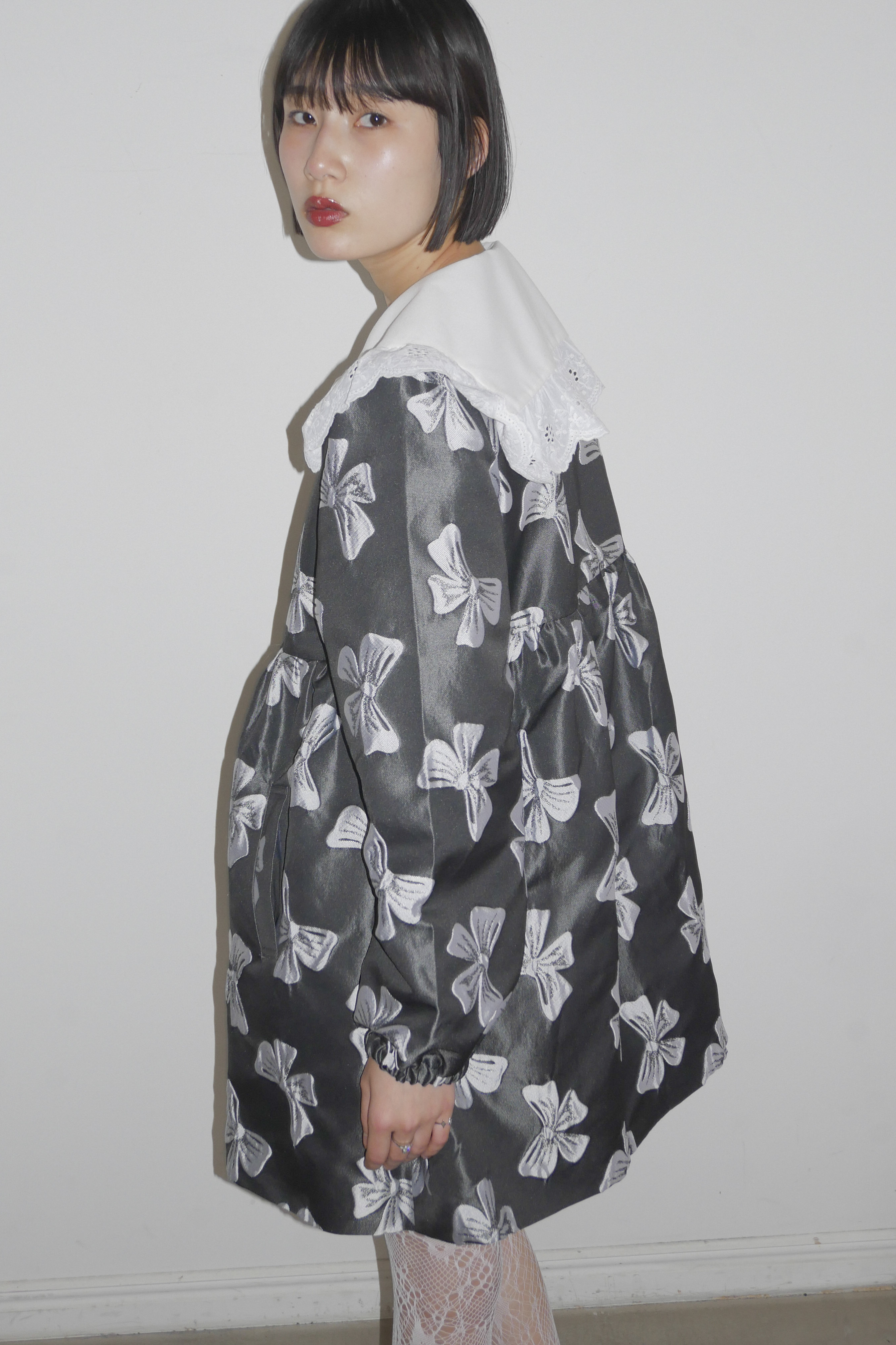 HONEY MI HONEY｜ribbon jacquard tunic jacket