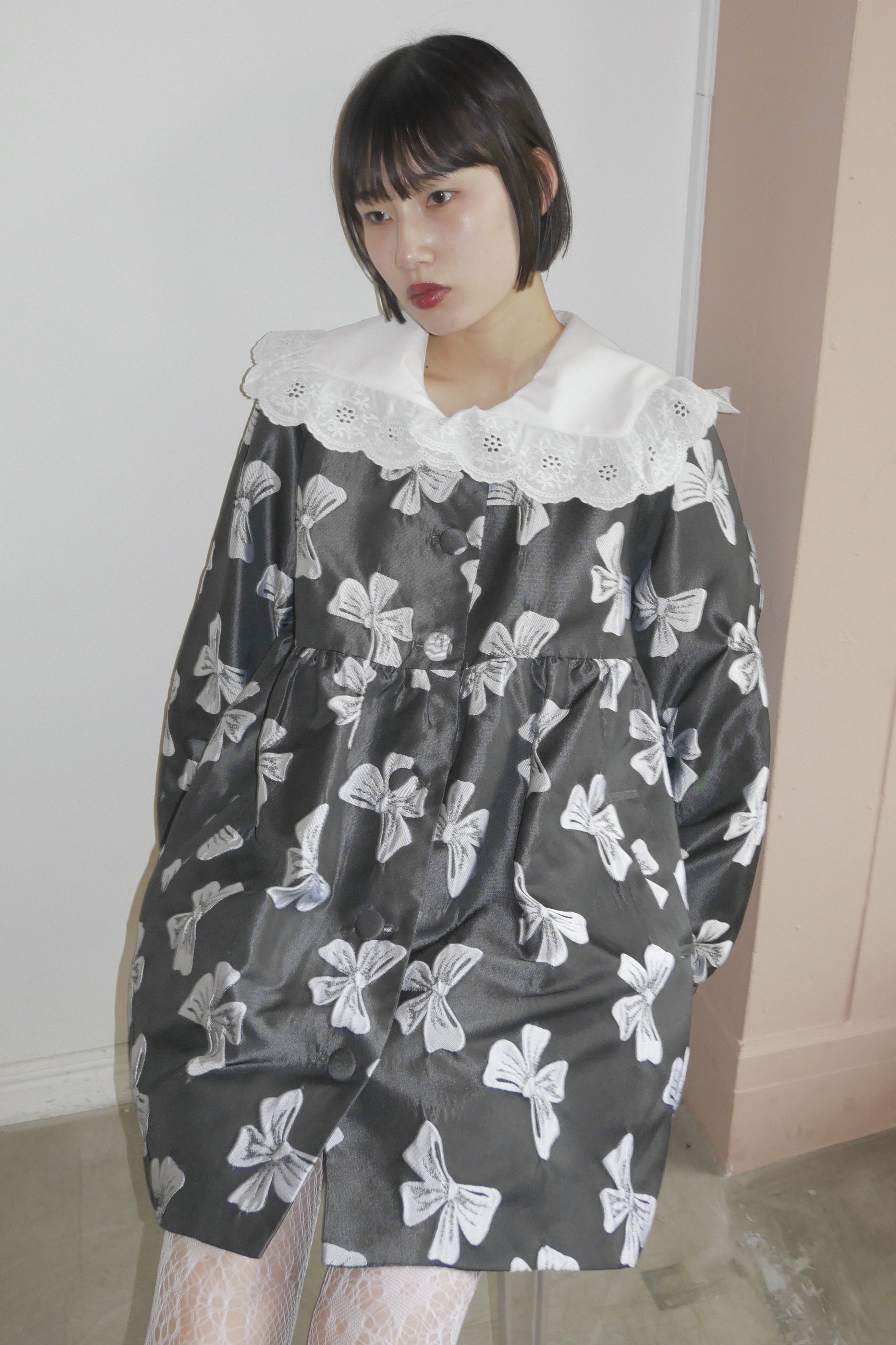 HONEY MI HONEY｜ribbon jacquard tunic jacket