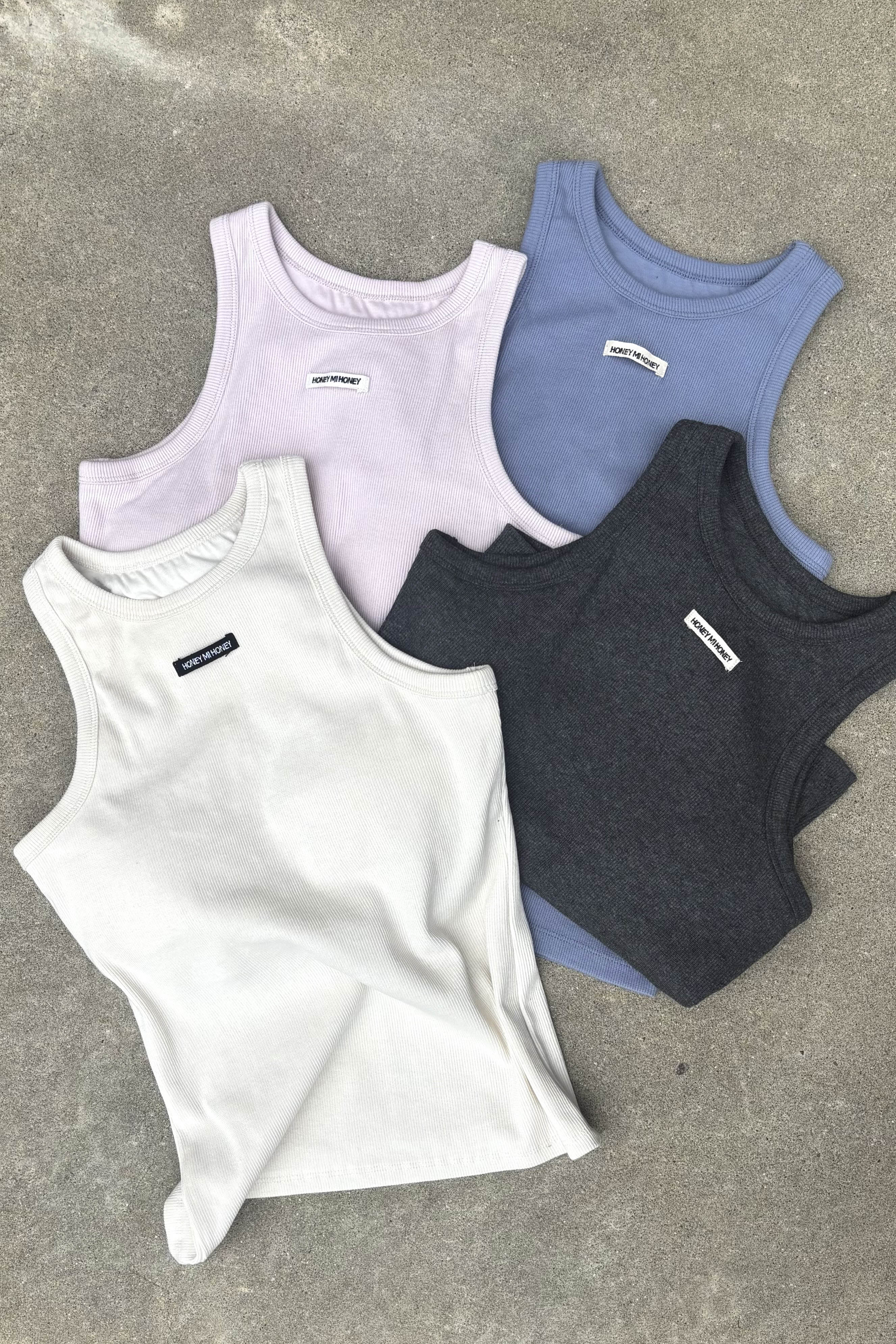 【HONEY MI HONEY】honey logo name in cup tank top