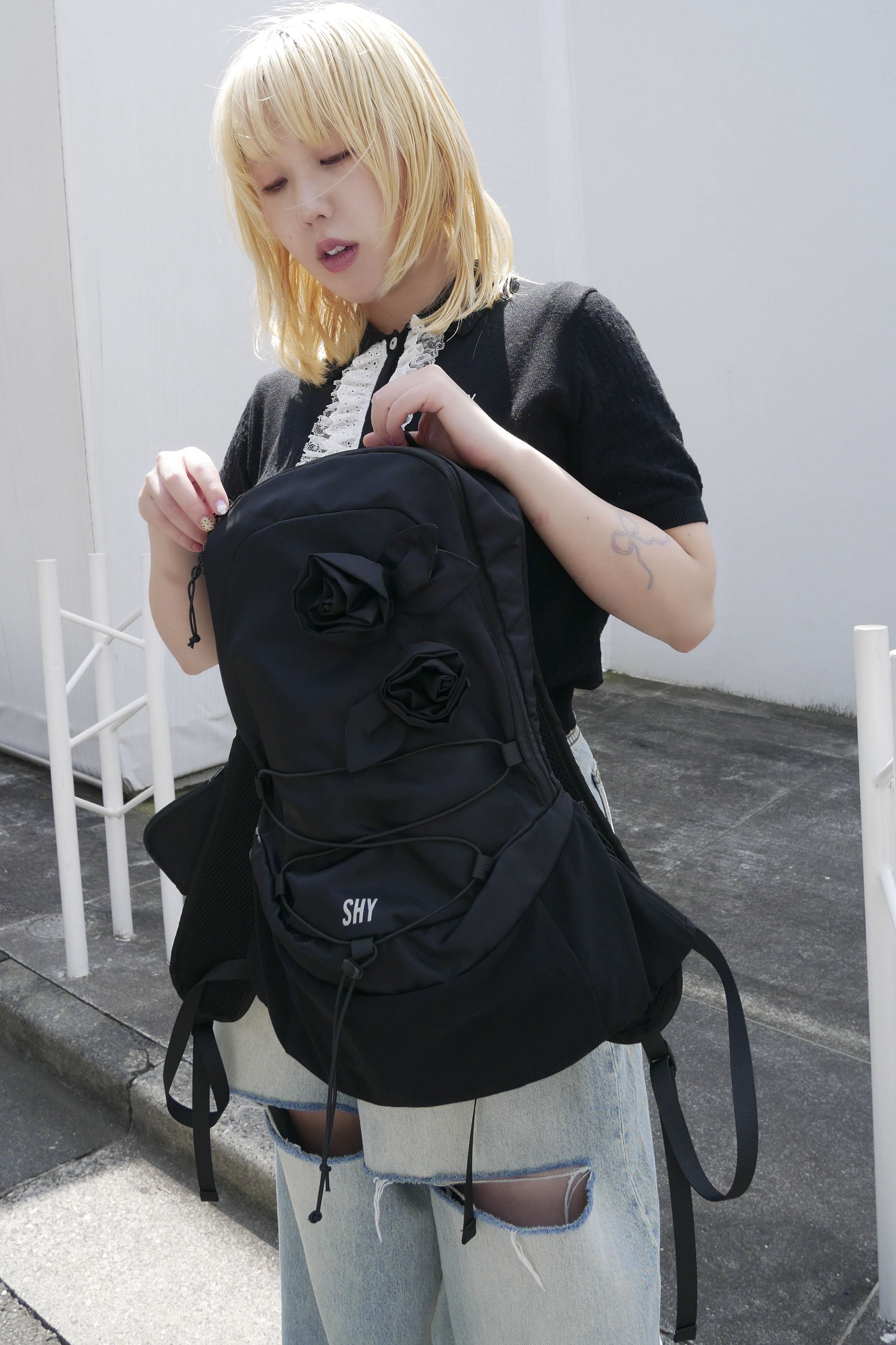 SOWAコラボ】lace frill knit polo | HONEY MI HONEY