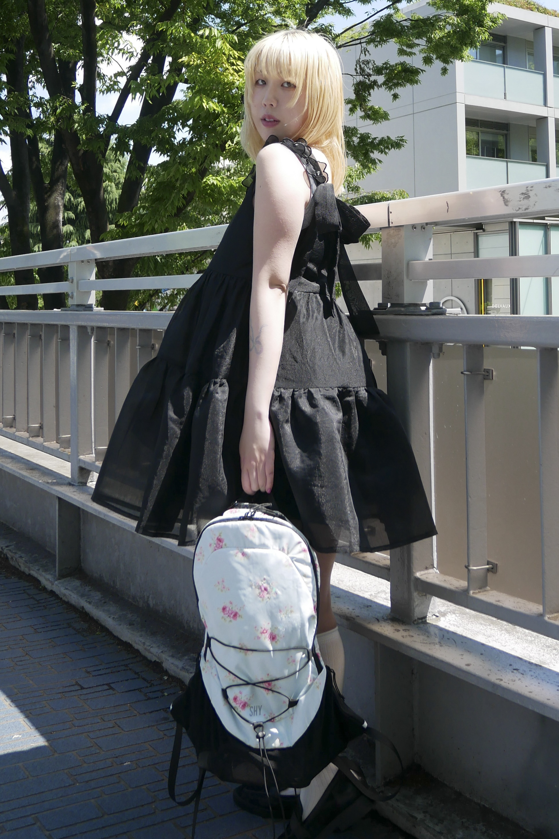ESPRIT｜flower organdie tiered one-piece｜フラワーオーガンジー