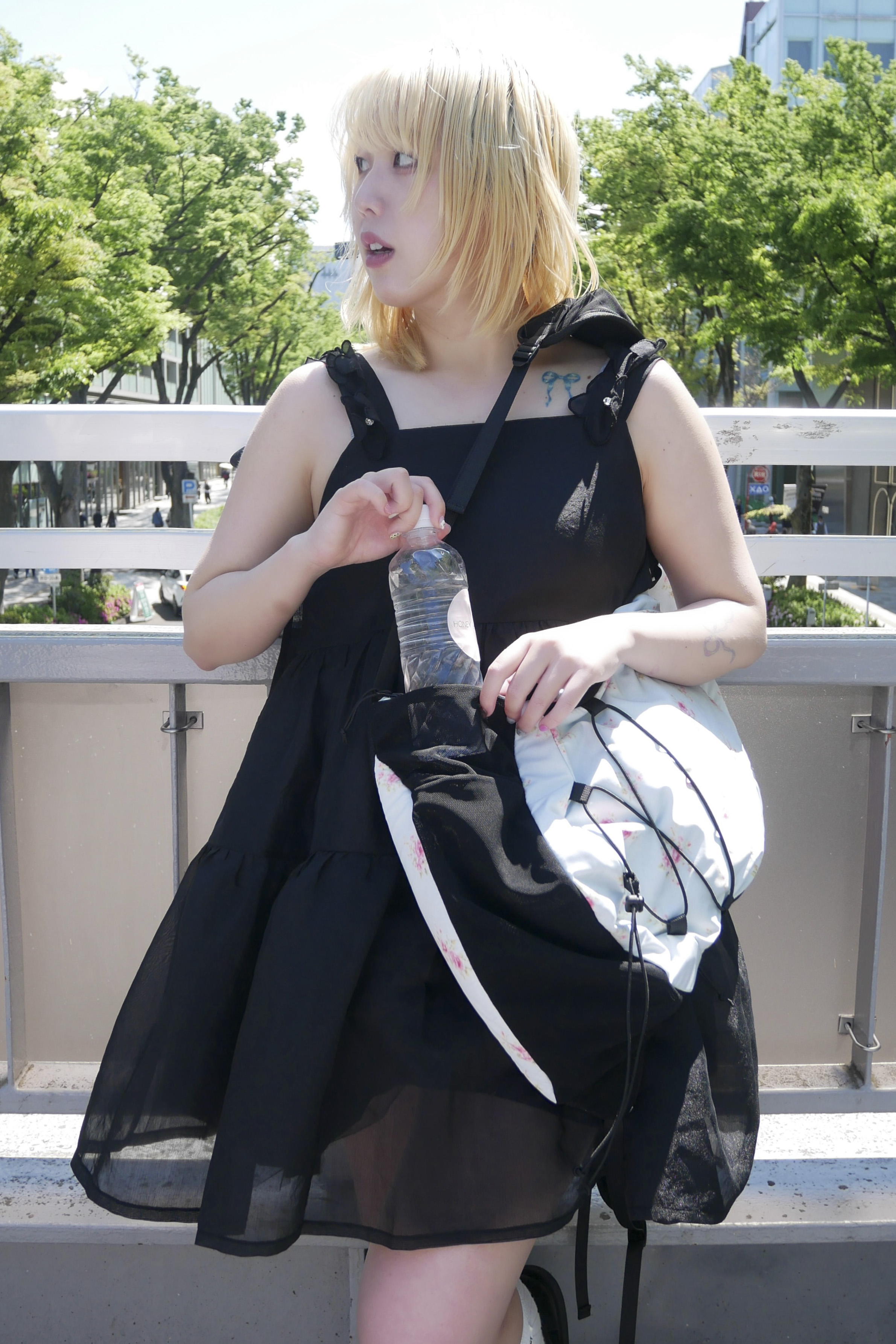 ESPRIT｜flower organdie tiered one-piece｜フラワーオーガンジー