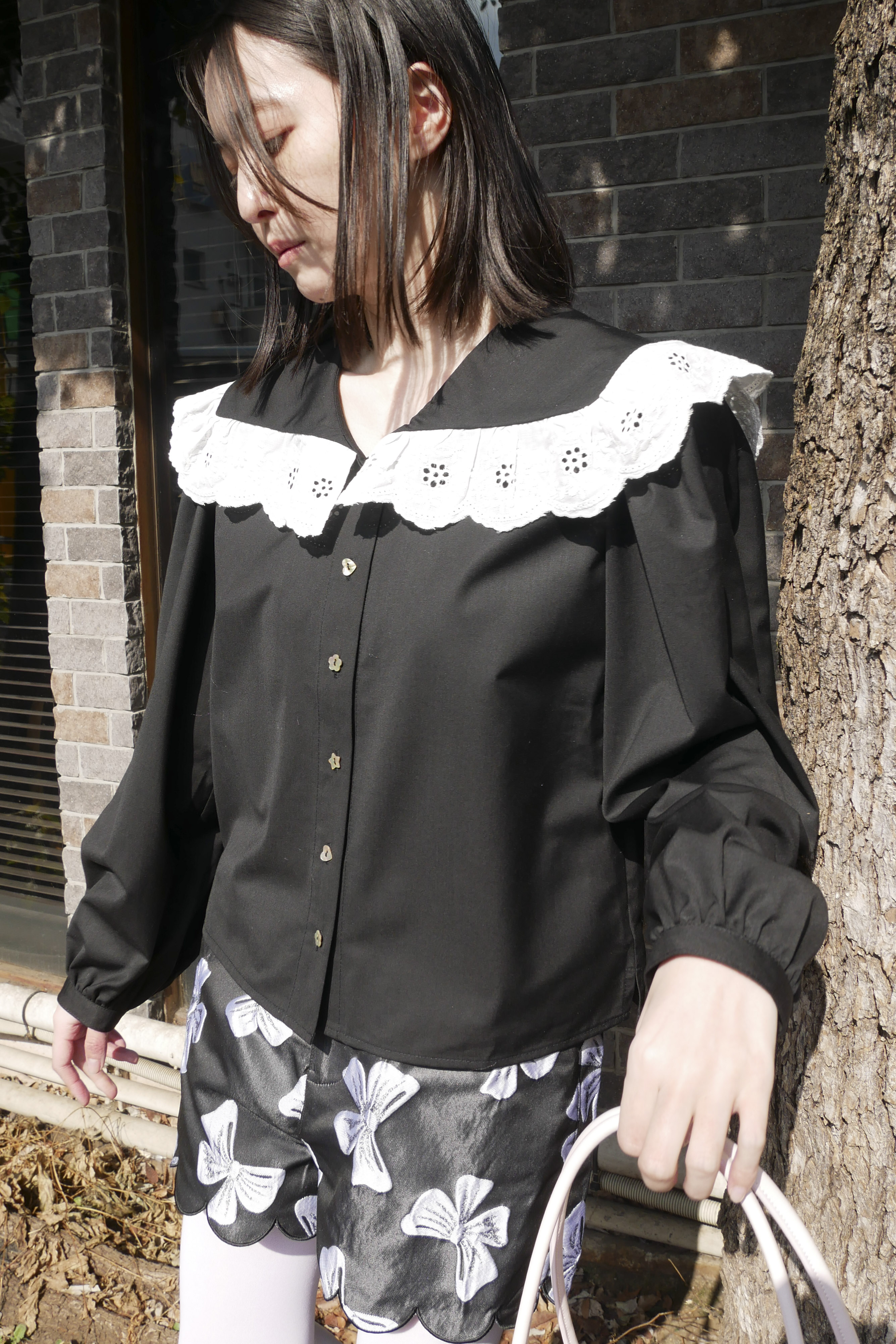 HONEY MI HONEY｜lace frill sailor collar blouse｜レディース ブラウス