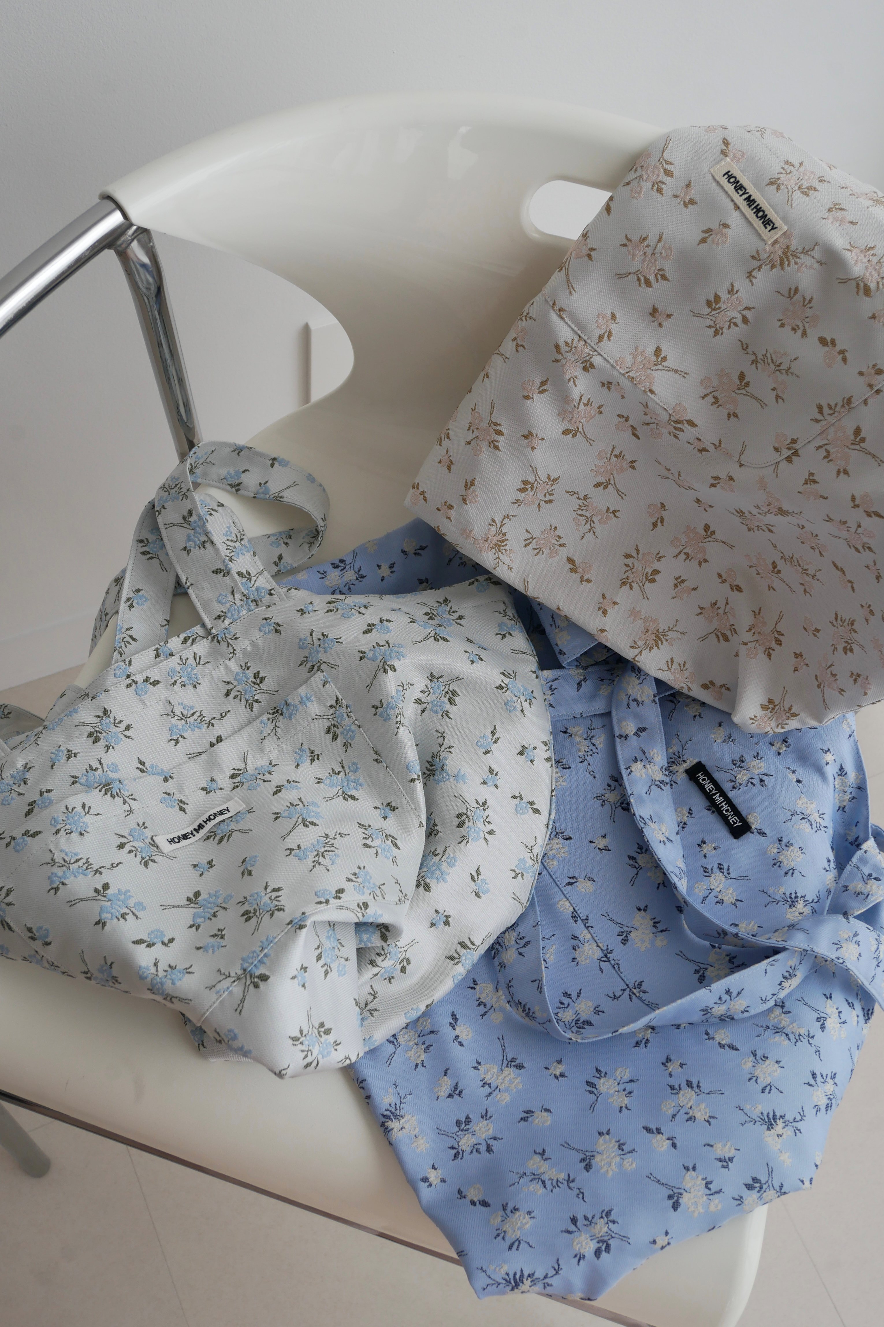 【HONEY MI HONEY】floral jacquard big tote bag