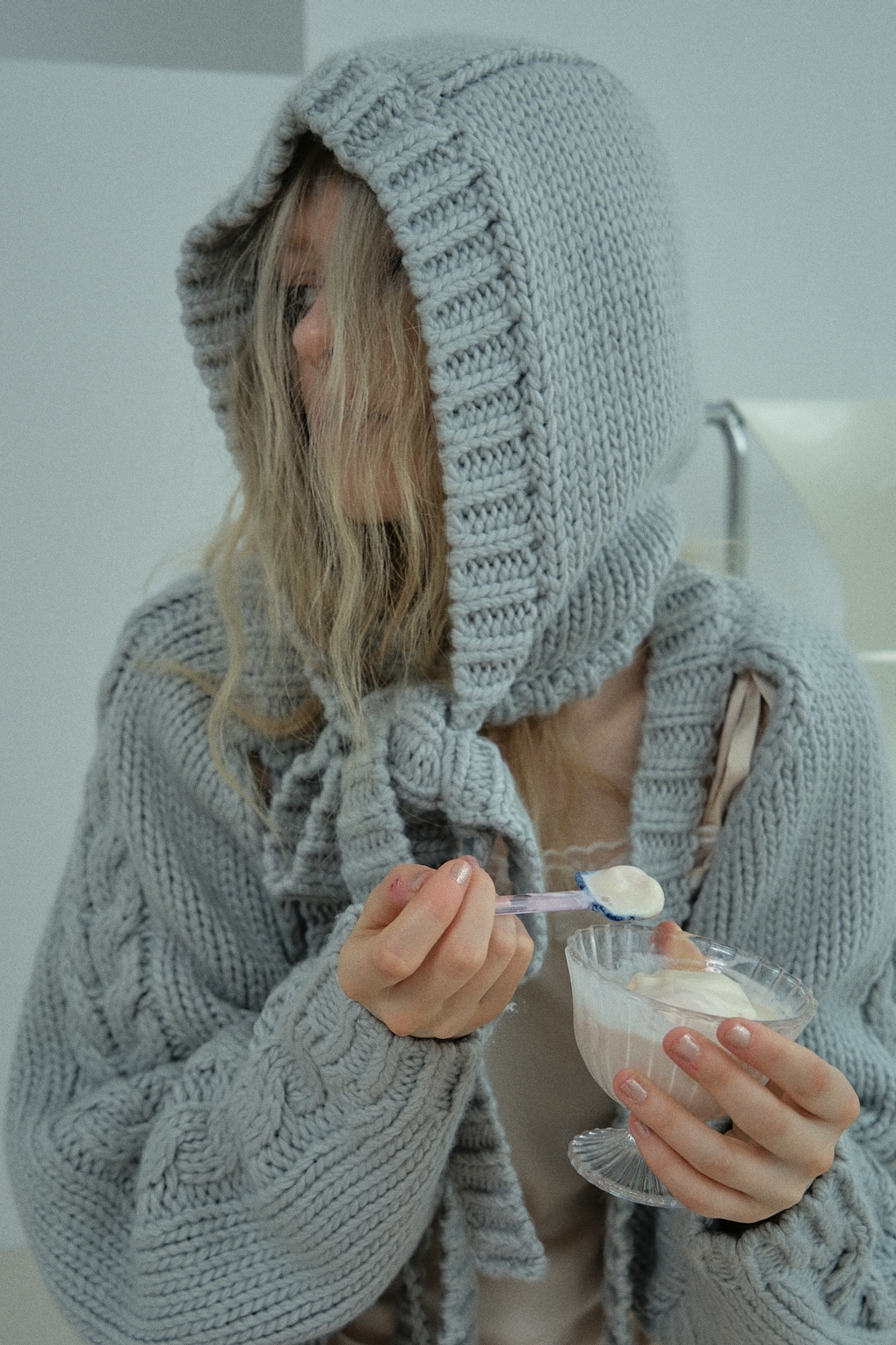knit ribbon balaclava | HONEY MI HONEY