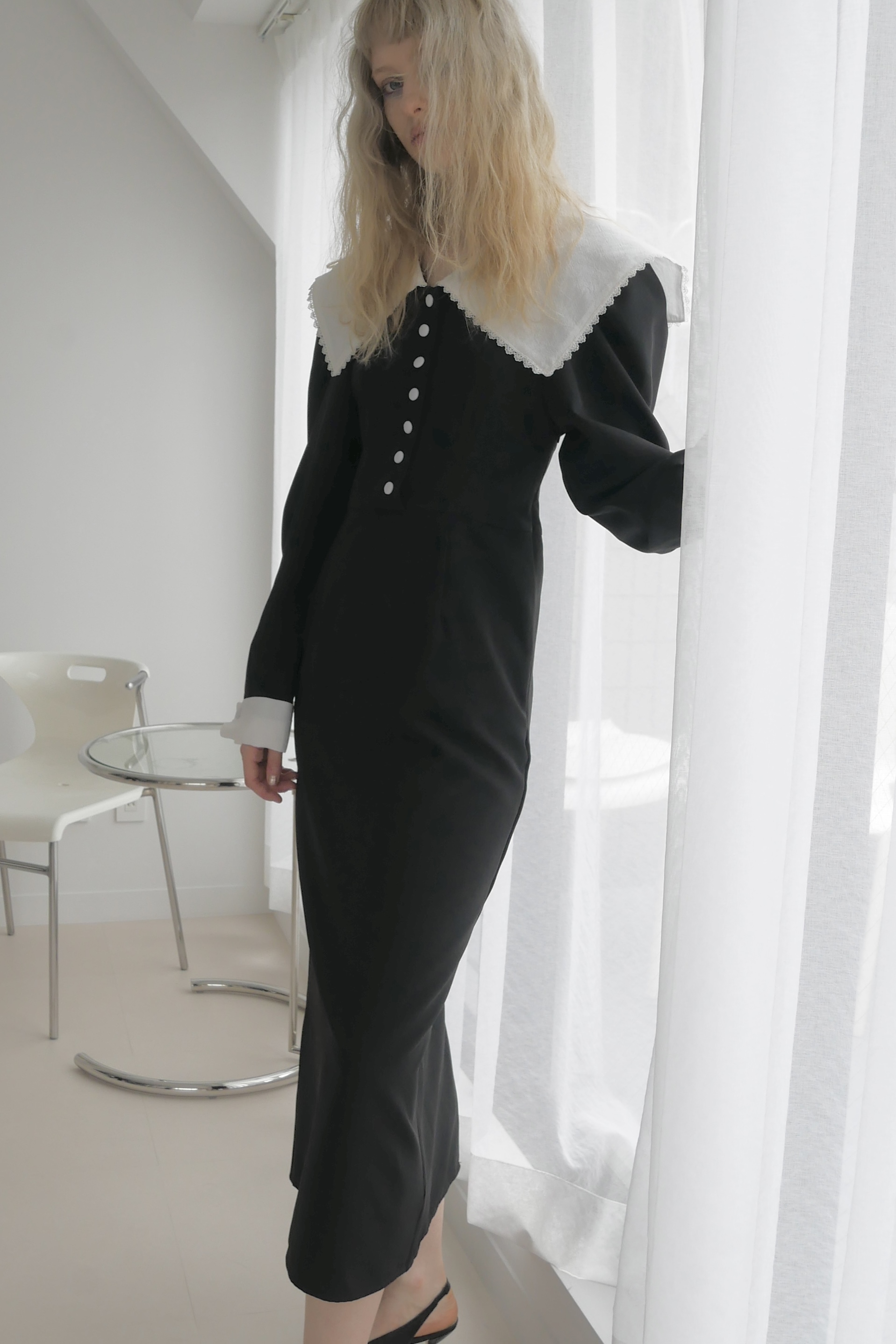 【HONEY MI HONEY】stretch jersey sailor one-piece