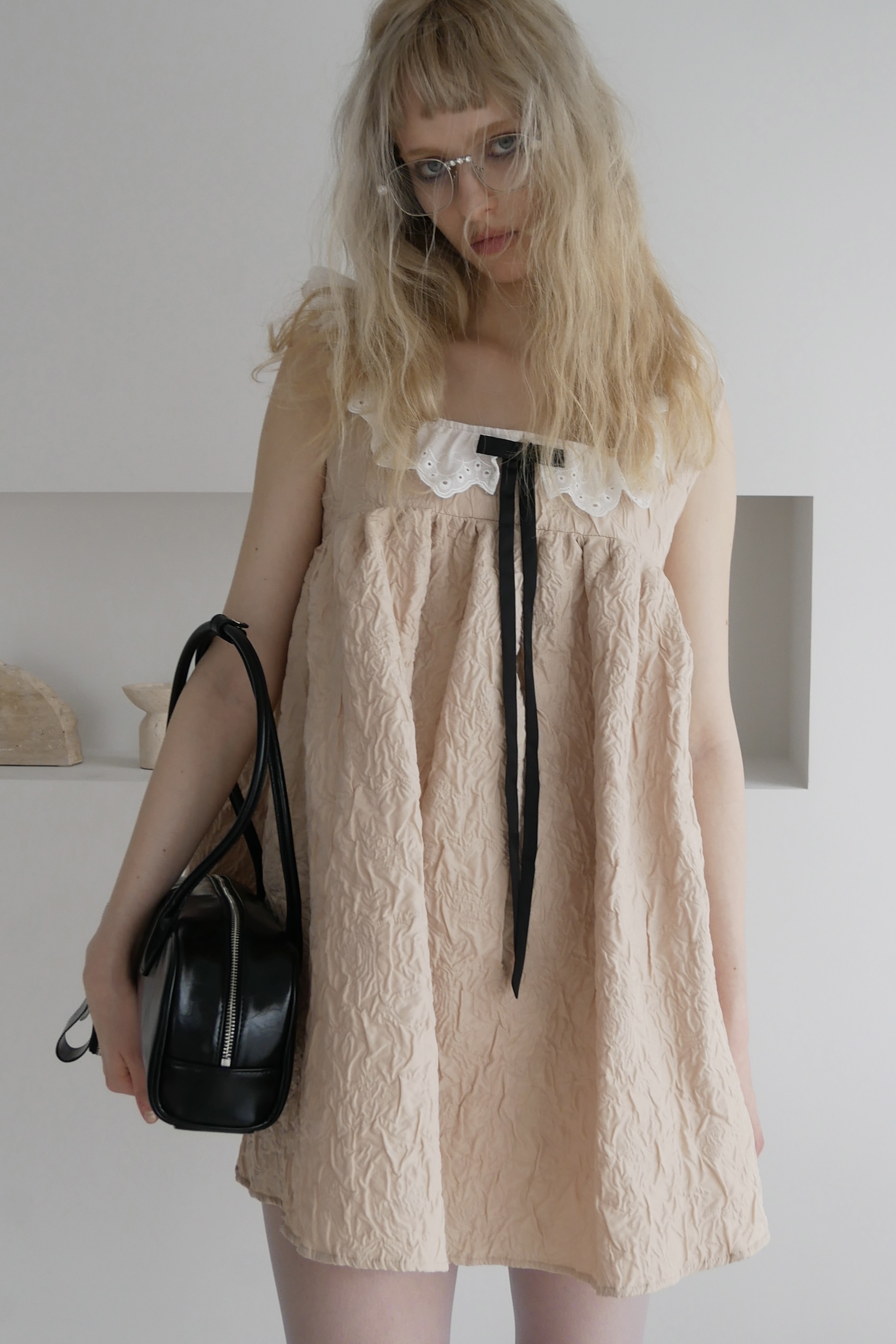 【HONEY MI HONEY】cotton frill quilting babydoll