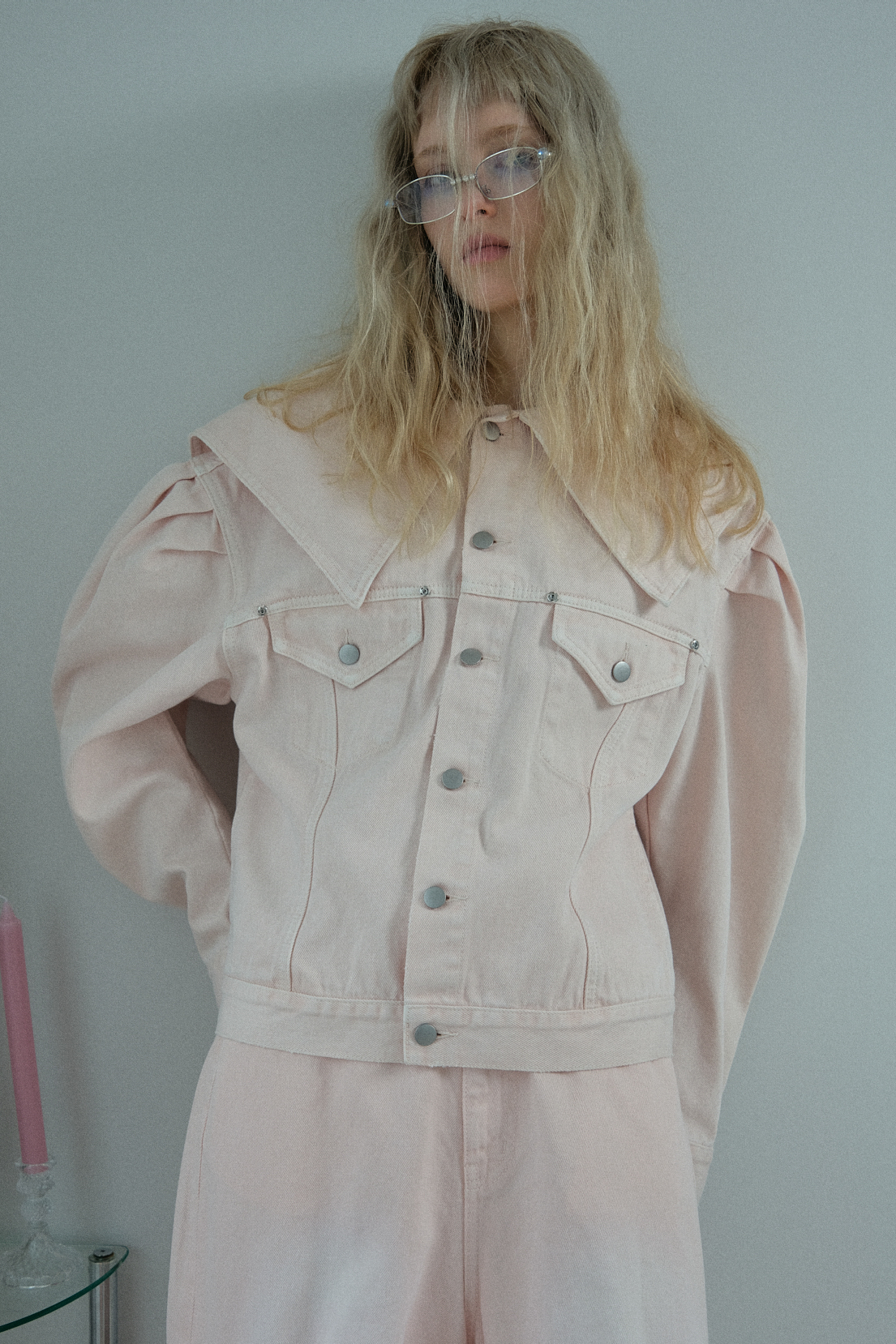 Honey mi Honey - シャルルシャトン デニムジャケット ribbon sailor collar denim jacket | HONEY MI HONEY
