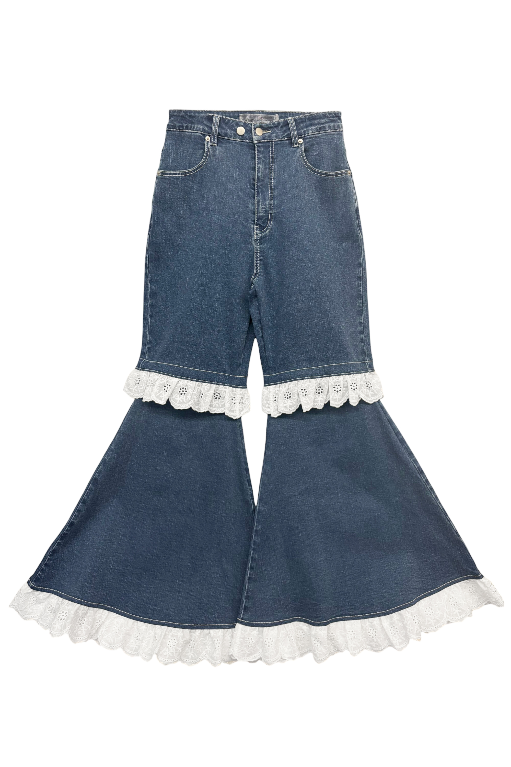two-way denim flare pants | HONEY MI HONEY