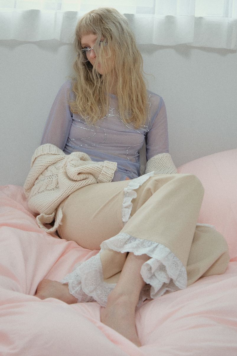 two-way denim flare pants | HONEY MI HONEY