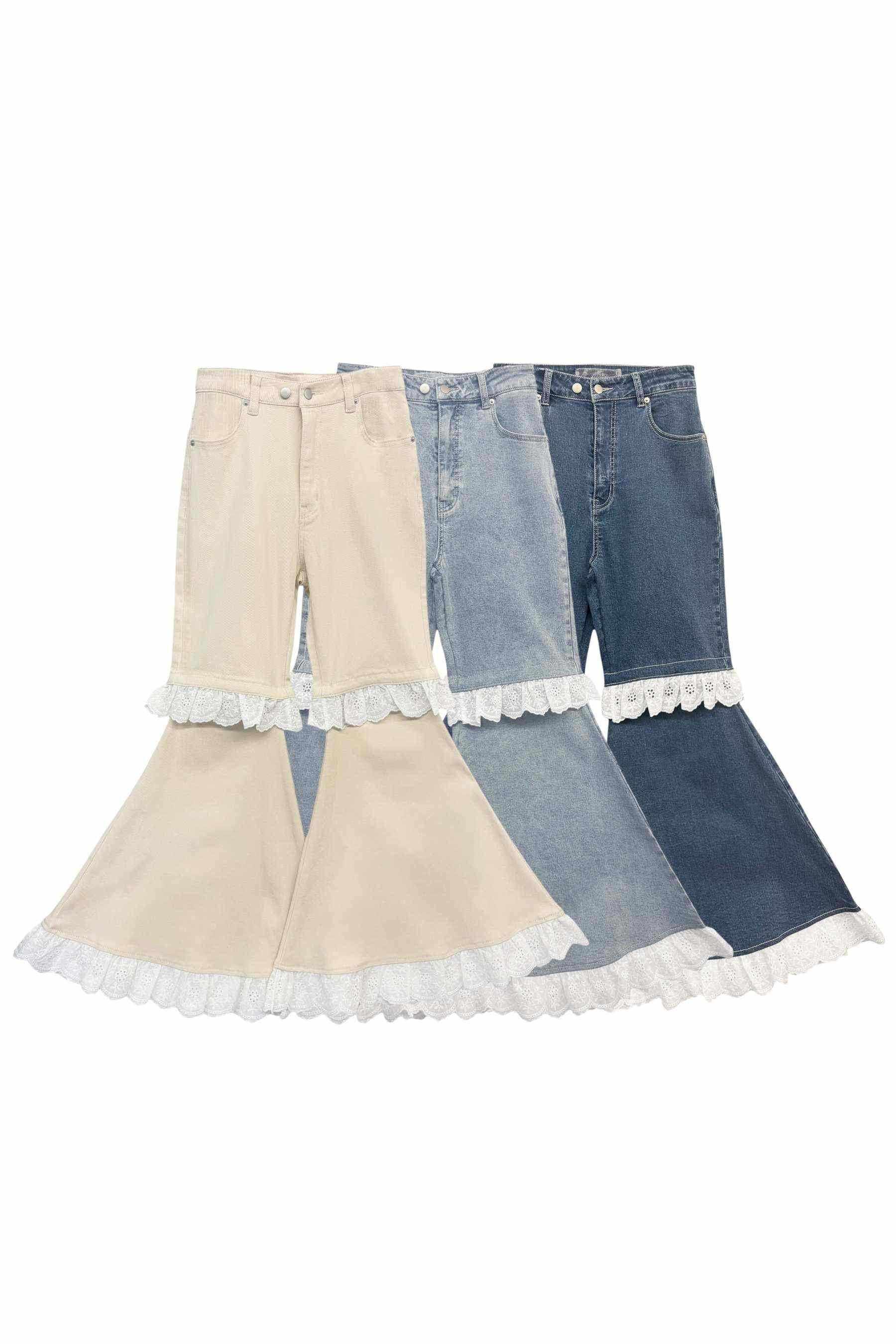 two-way denim flare pants | HONEY MI HONEY
