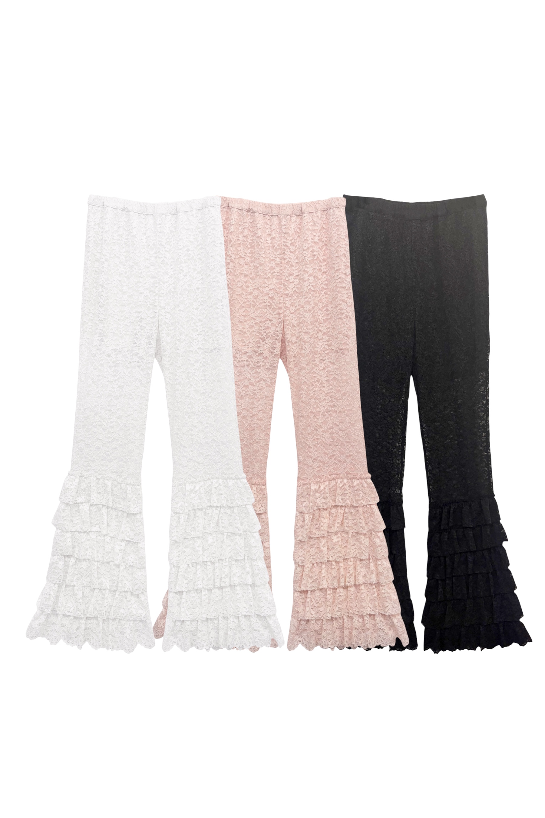 lace tiered frill flare pants | HONEY MI HONEY
