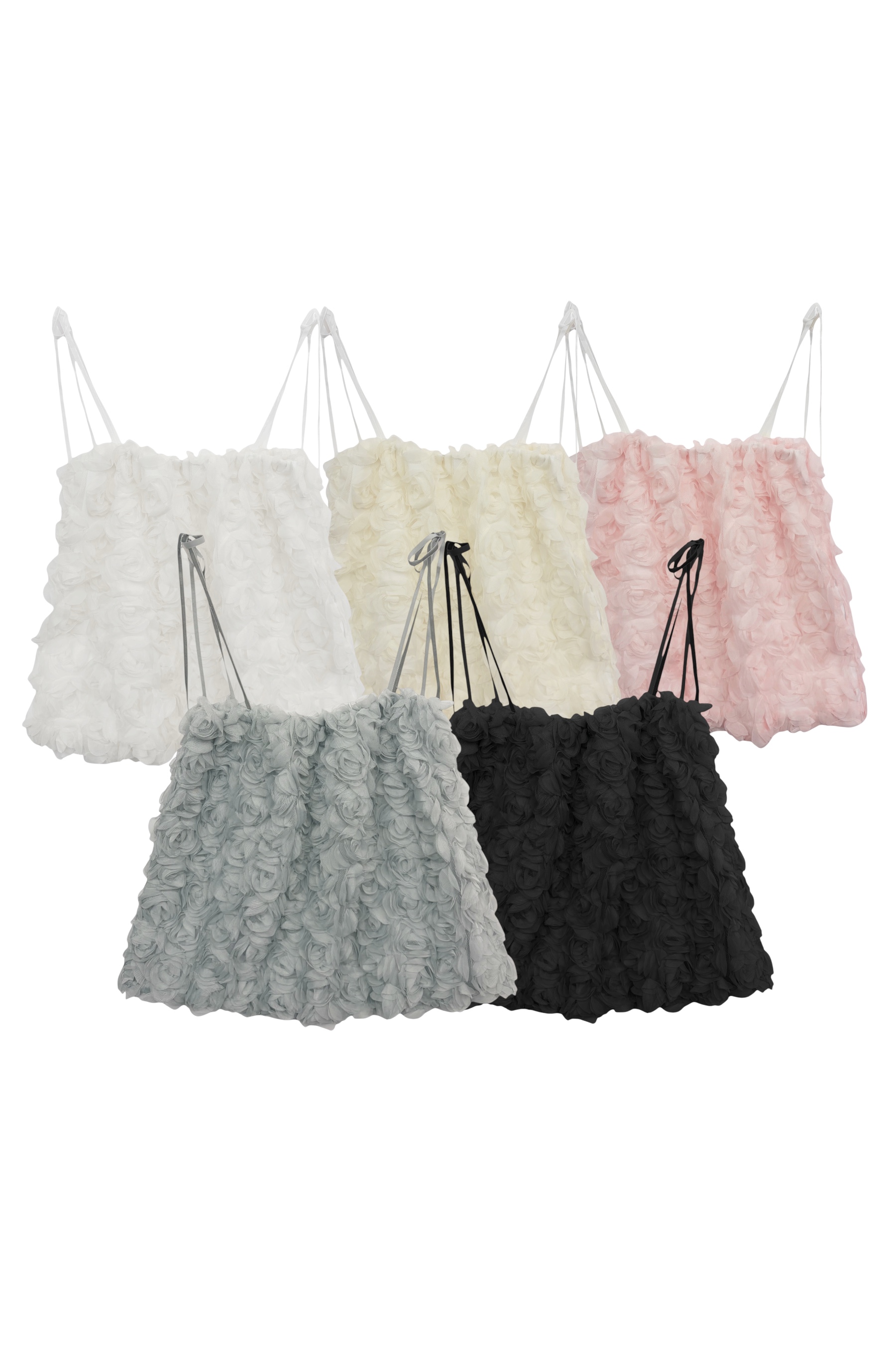 rose chiffon camisole & mini skirt | HONEY MI HONEY