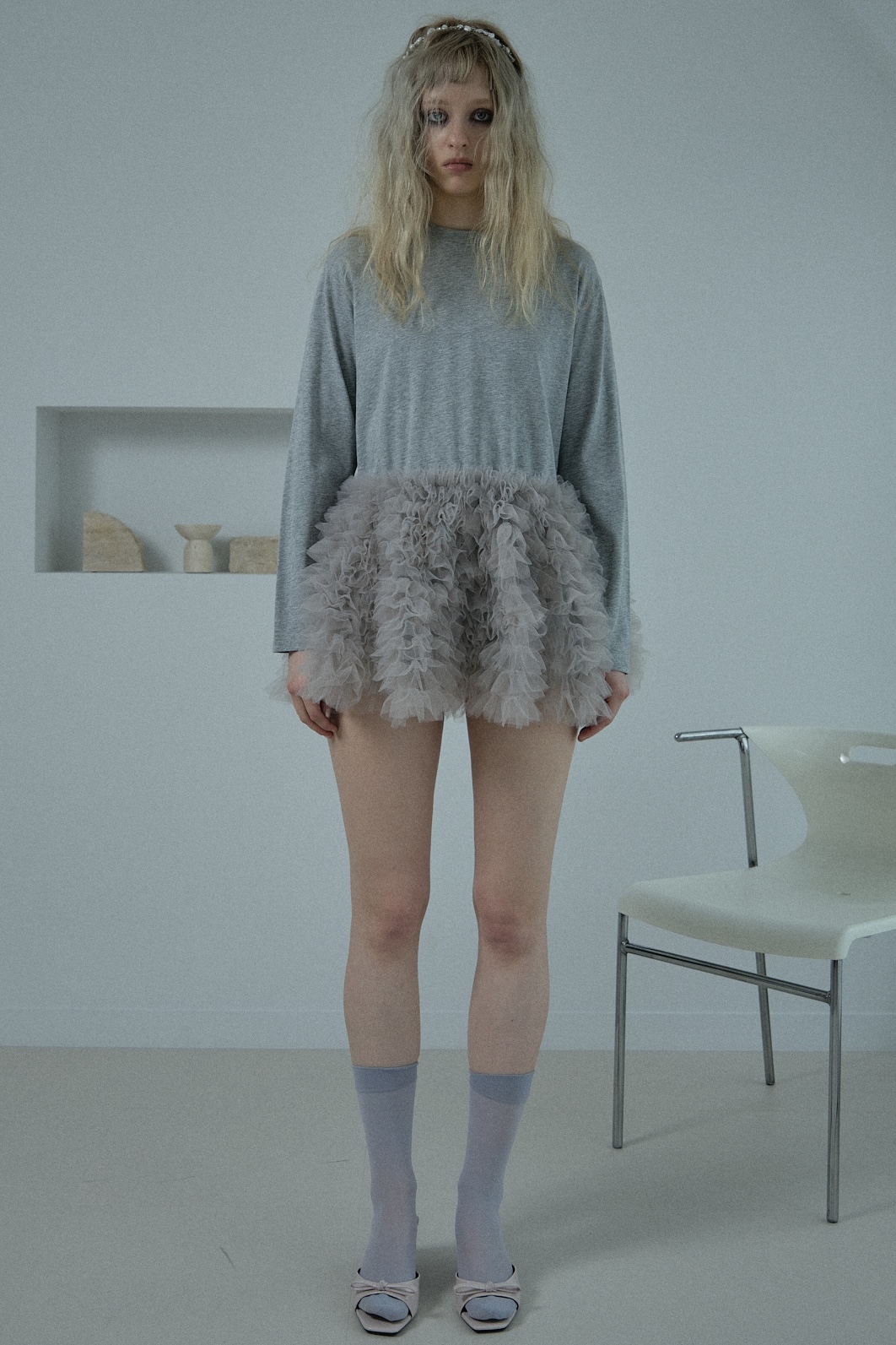 tulle peplum tunic long t-shirt | HONEY MI HONEY