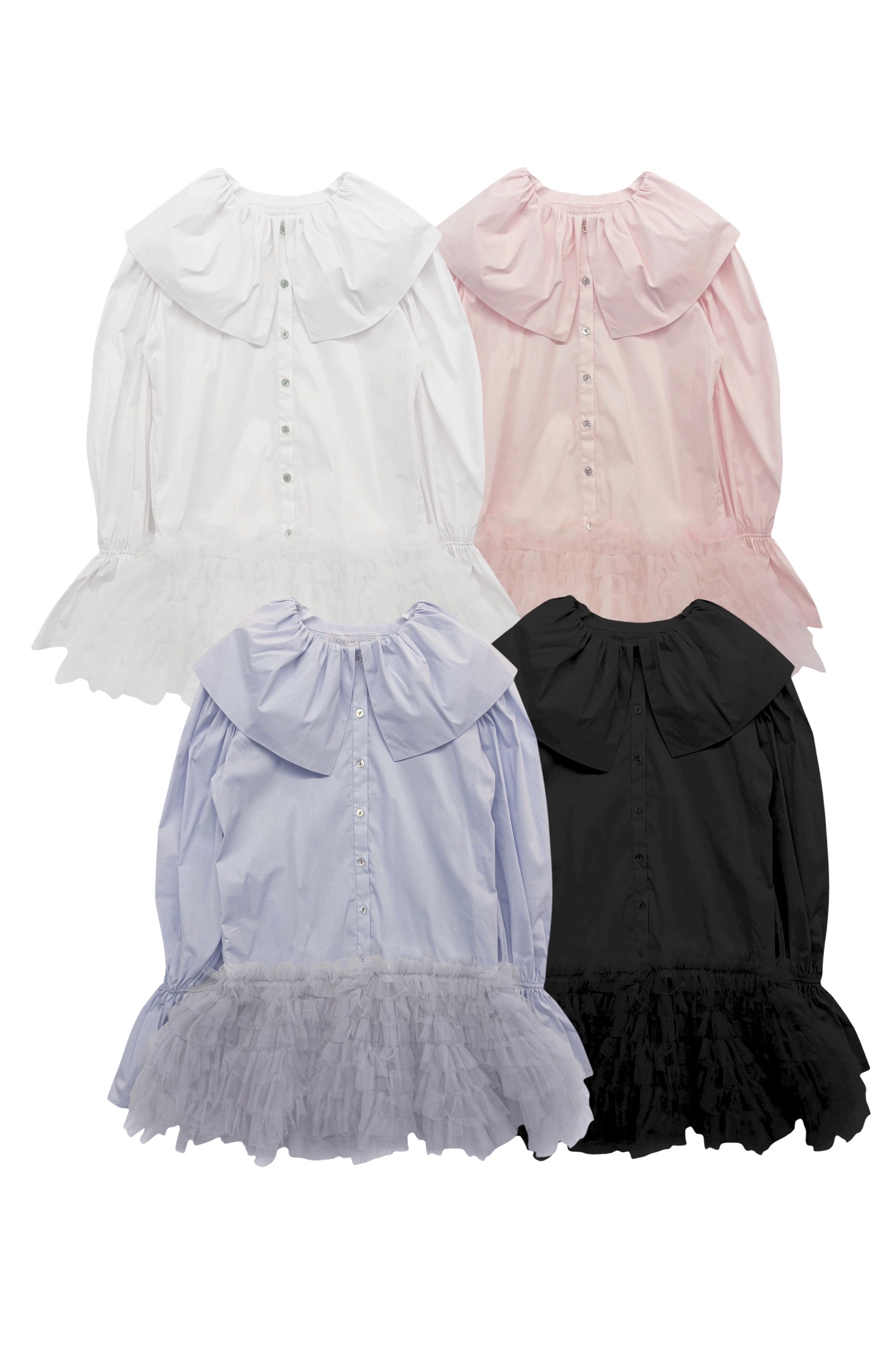 tulle peplum sailor blouse tunic | HONEY MI HONEY