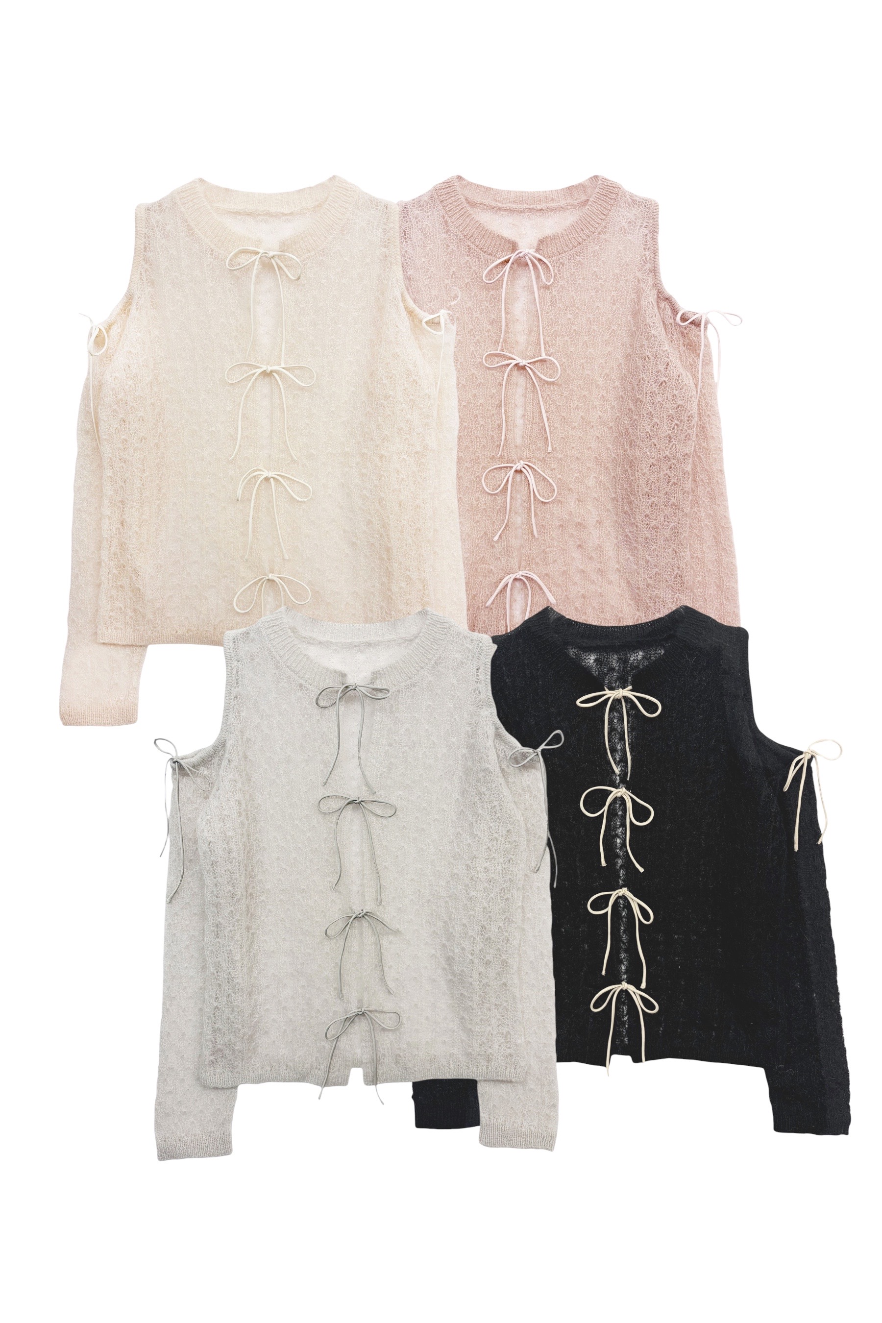 sheer mohair ribbon tops | HONEY MI HONEY