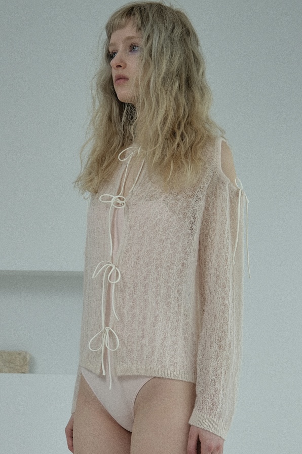 sheer mohair ribbon tops | HONEY MI HONEY