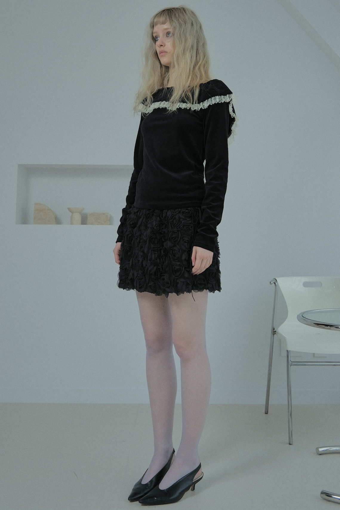 velour lace back open tops | HONEY MI HONEY