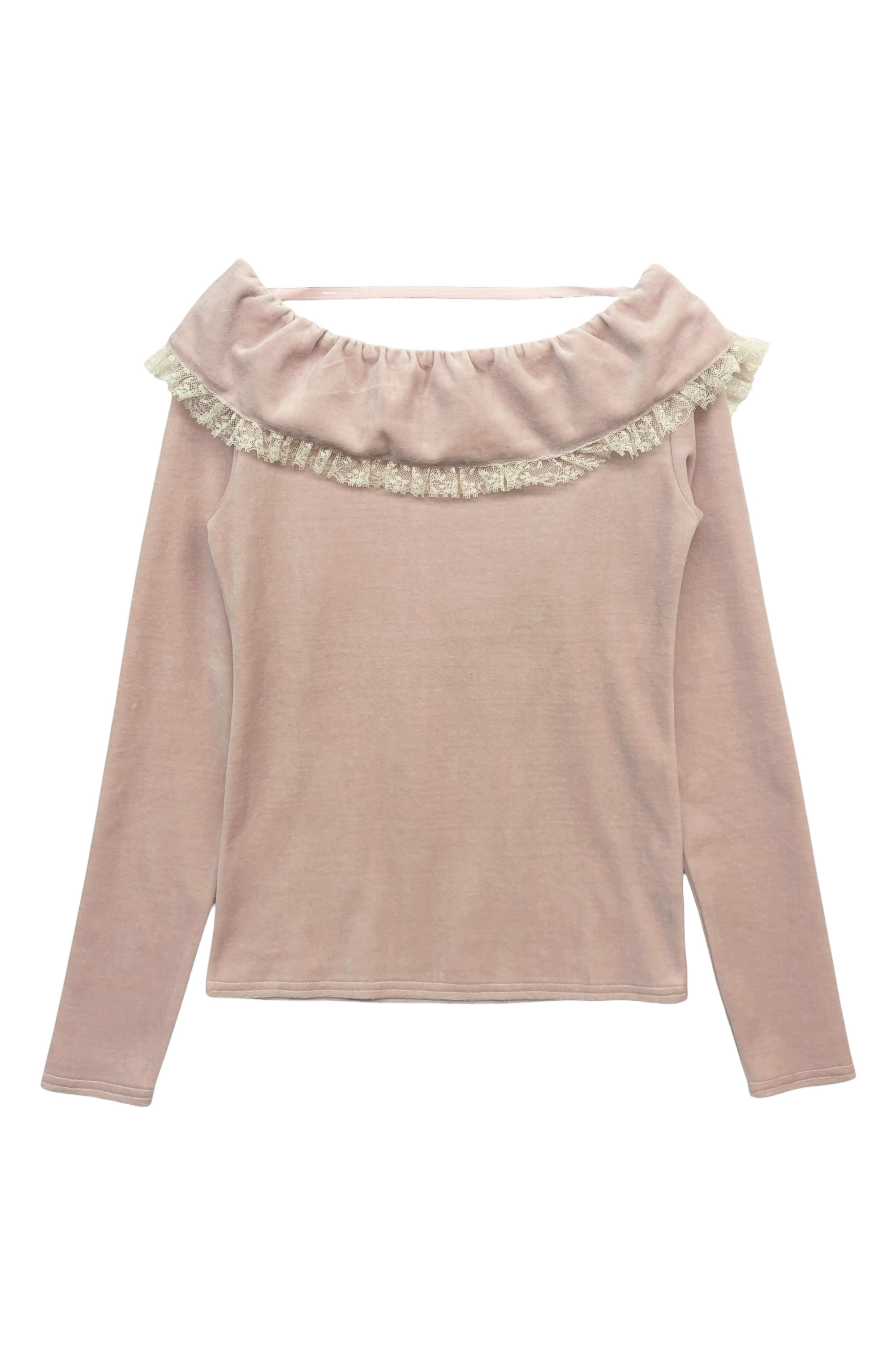 velour lace back open tops | HONEY MI HONEY