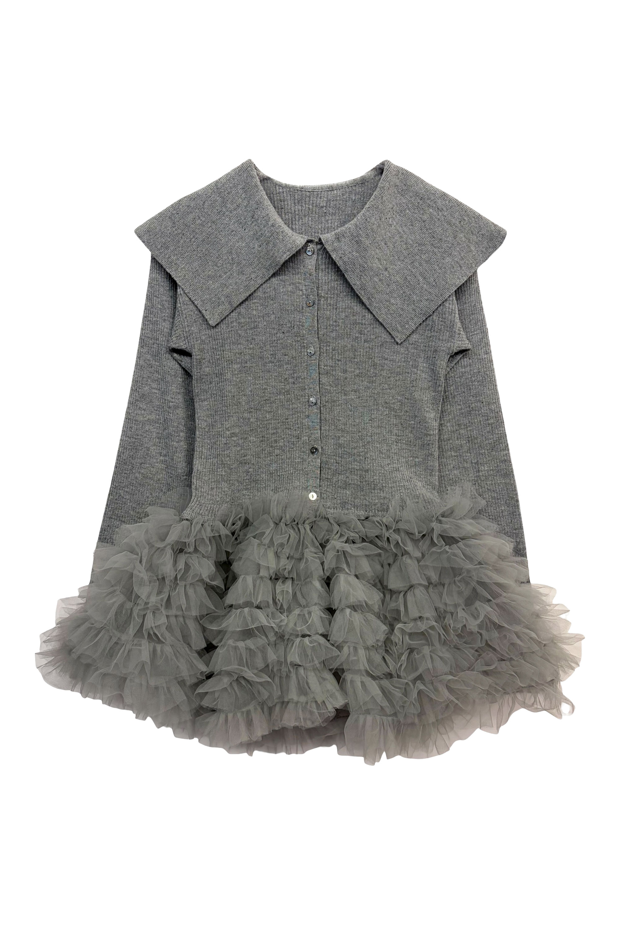 tulle peplum sailor knit cardigan | HONEY MI HONEY tulle peplum sailor knit cardigan | HONEY MI HONEY