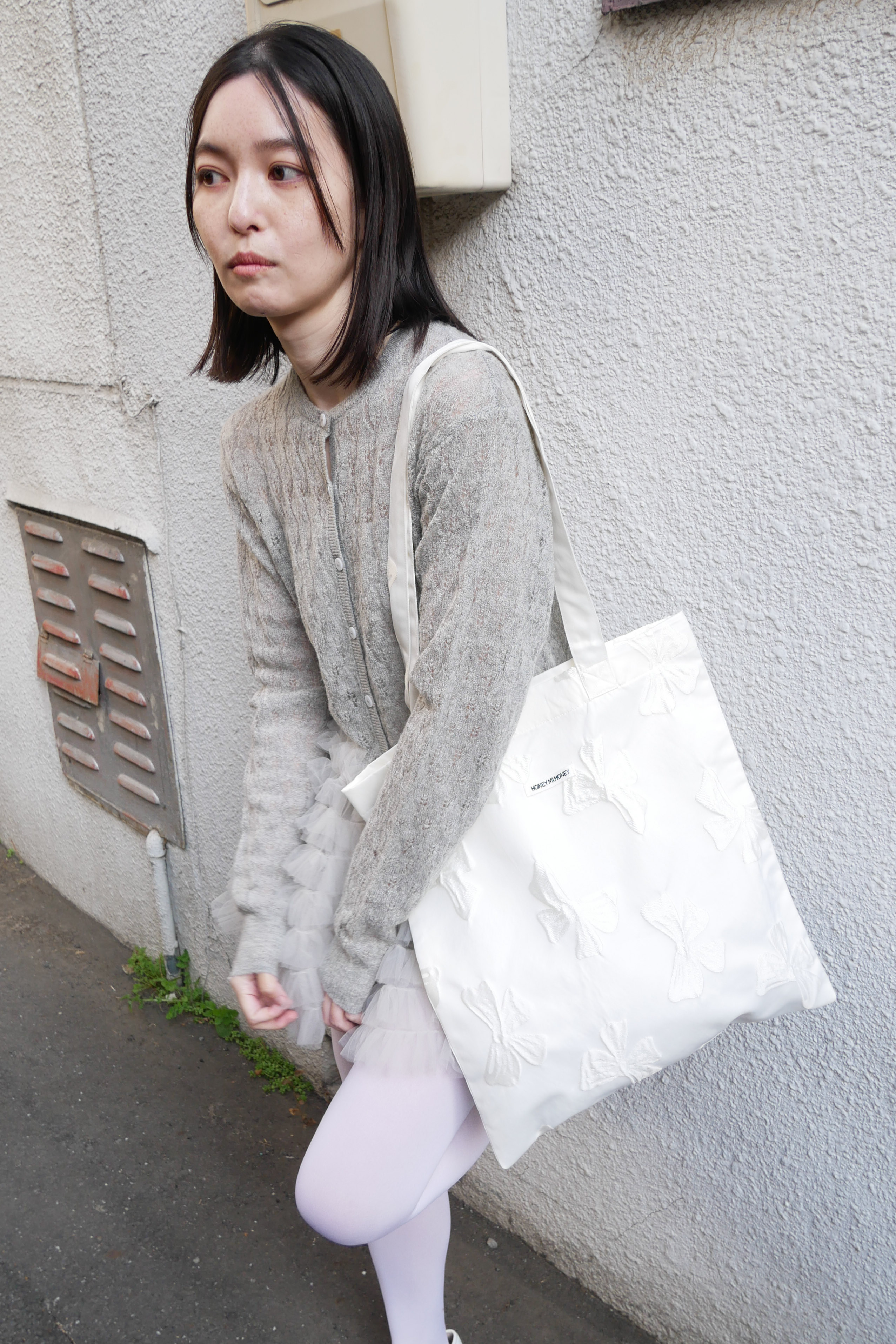 HONEY MI HONEY｜ribbon jacquard tote bag