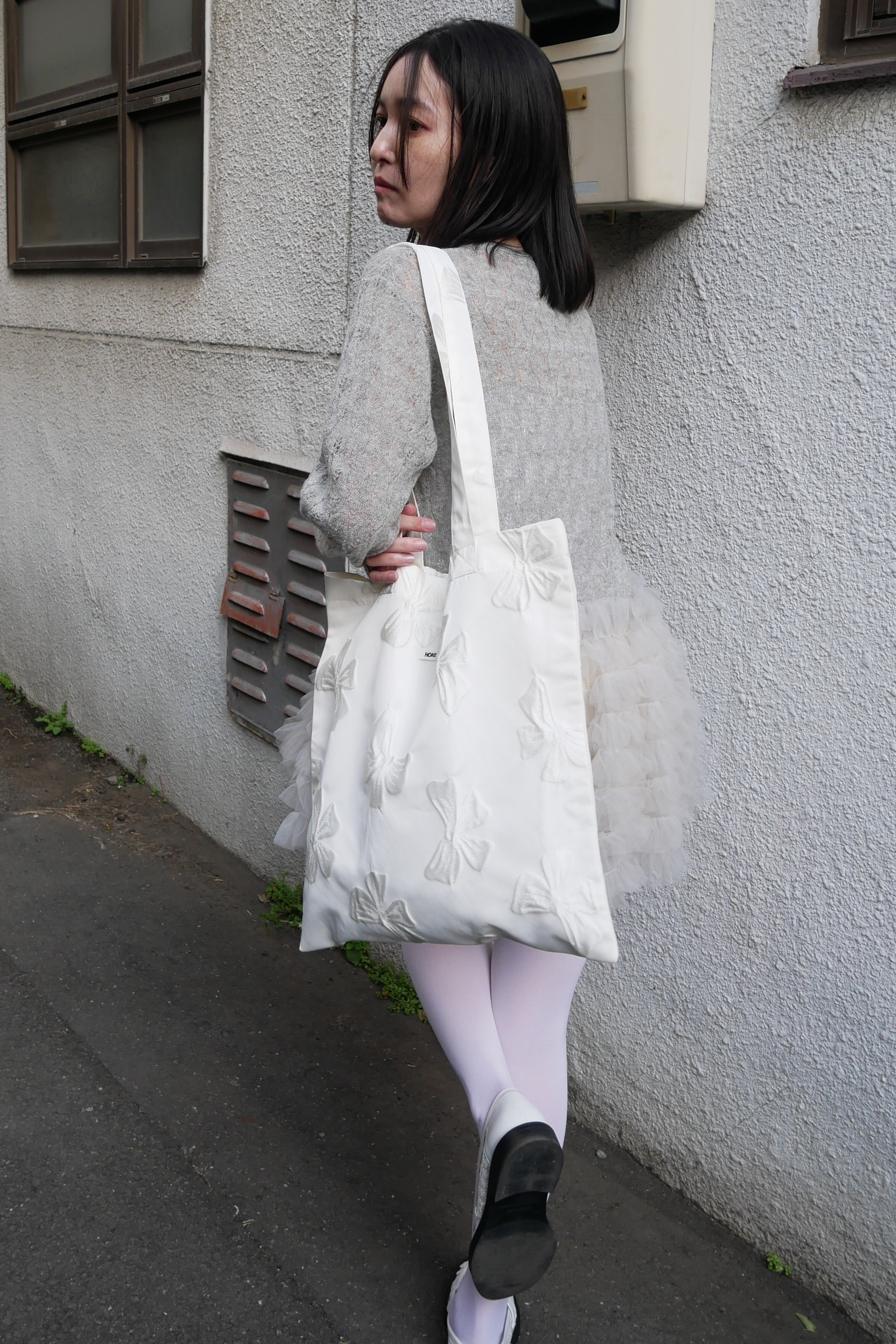 HONEY MI HONEY｜ribbon jacquard tote bag