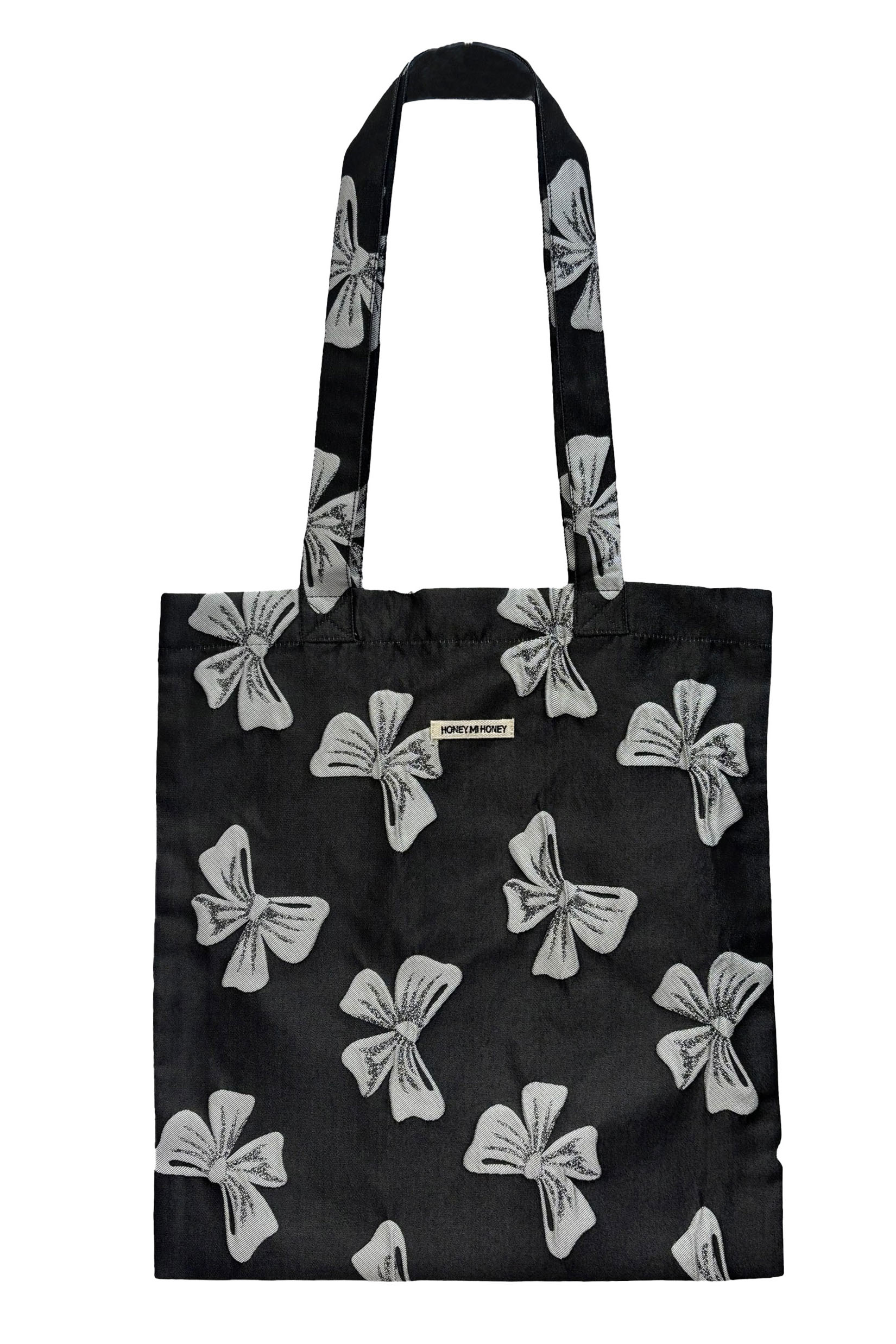 HONEY MI HONEY｜ribbon jacquard tote bag｜レディース トートバッグ