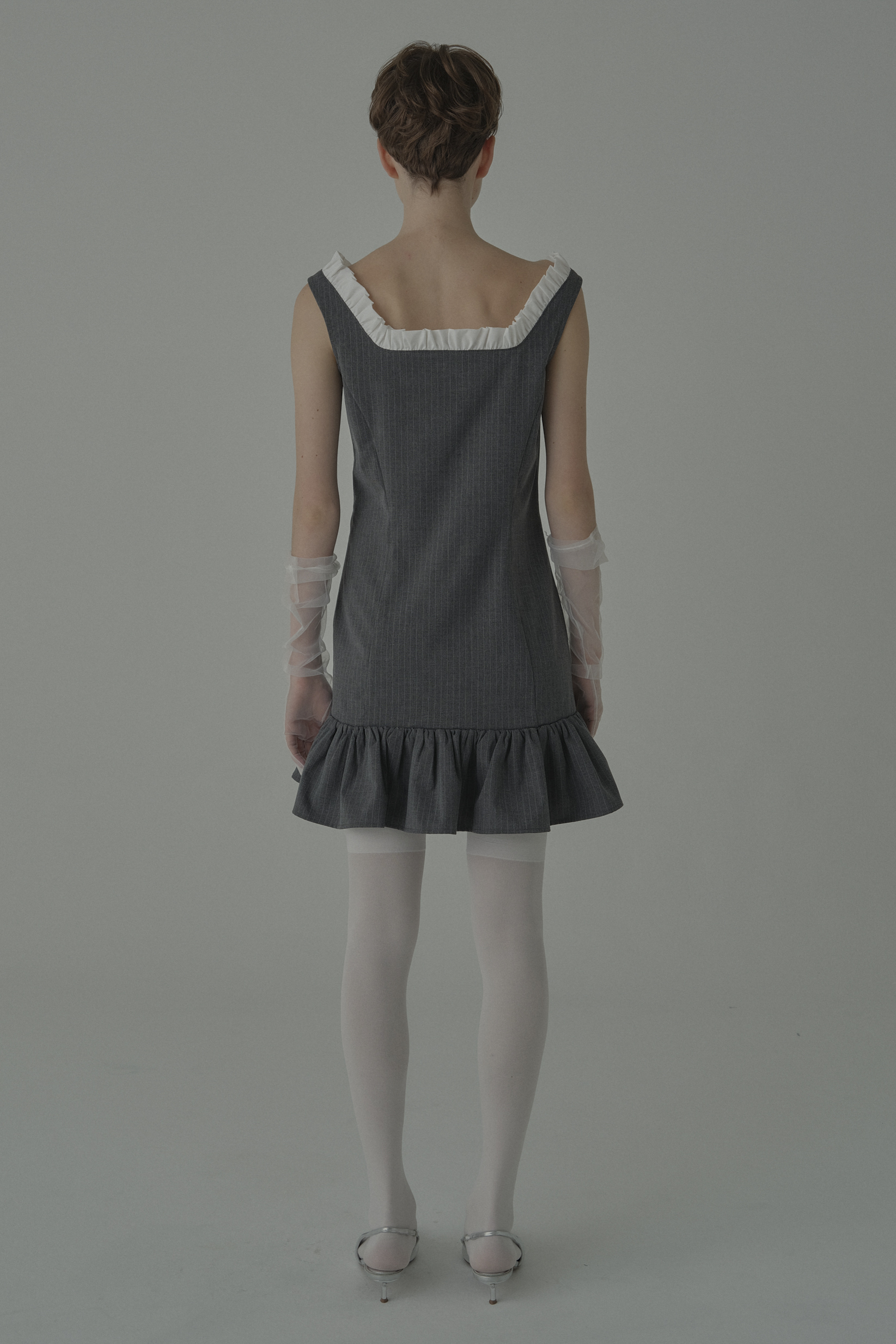 HONEY MI HONEY｜pinstripe ribbon mini one-piece