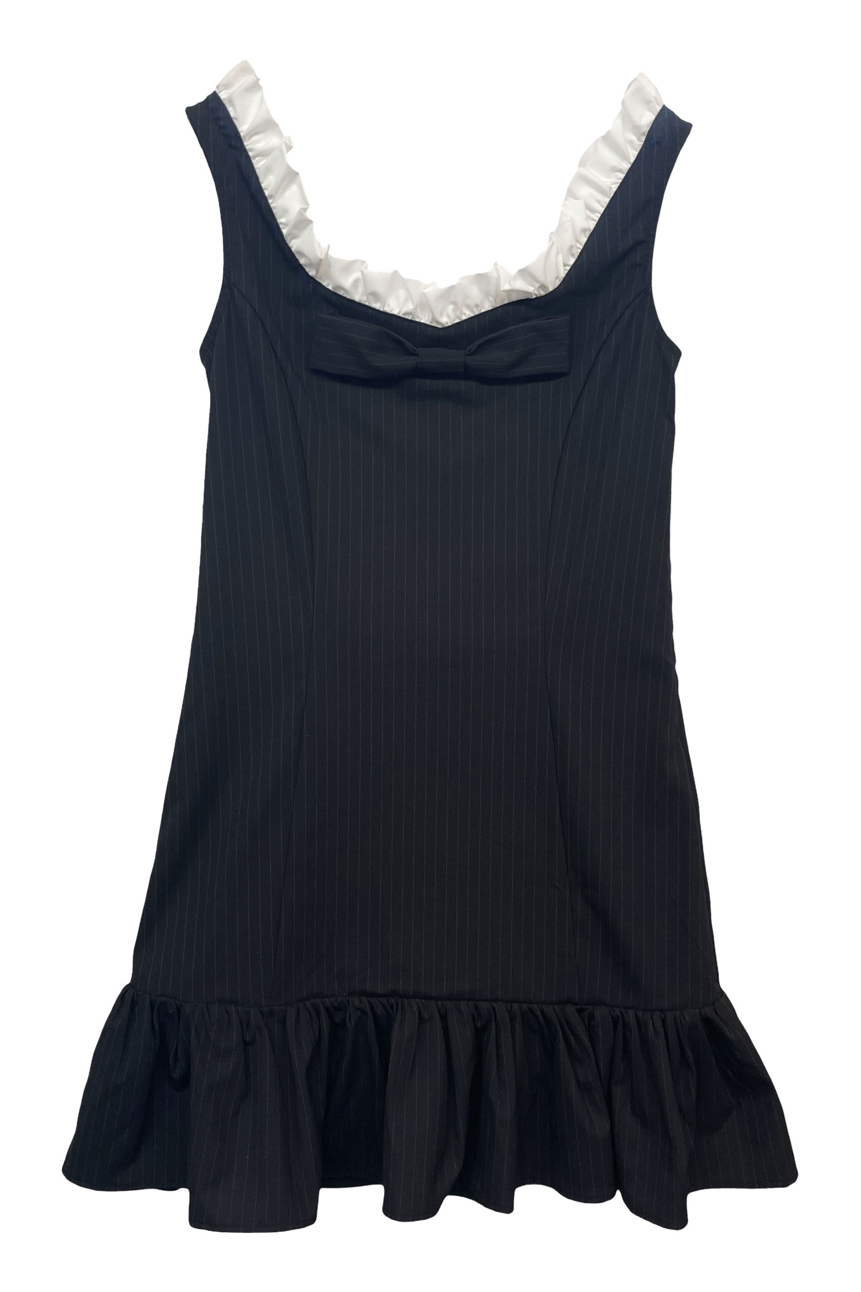 HONEY MI HONEY｜pinstripe ribbon mini one-piece