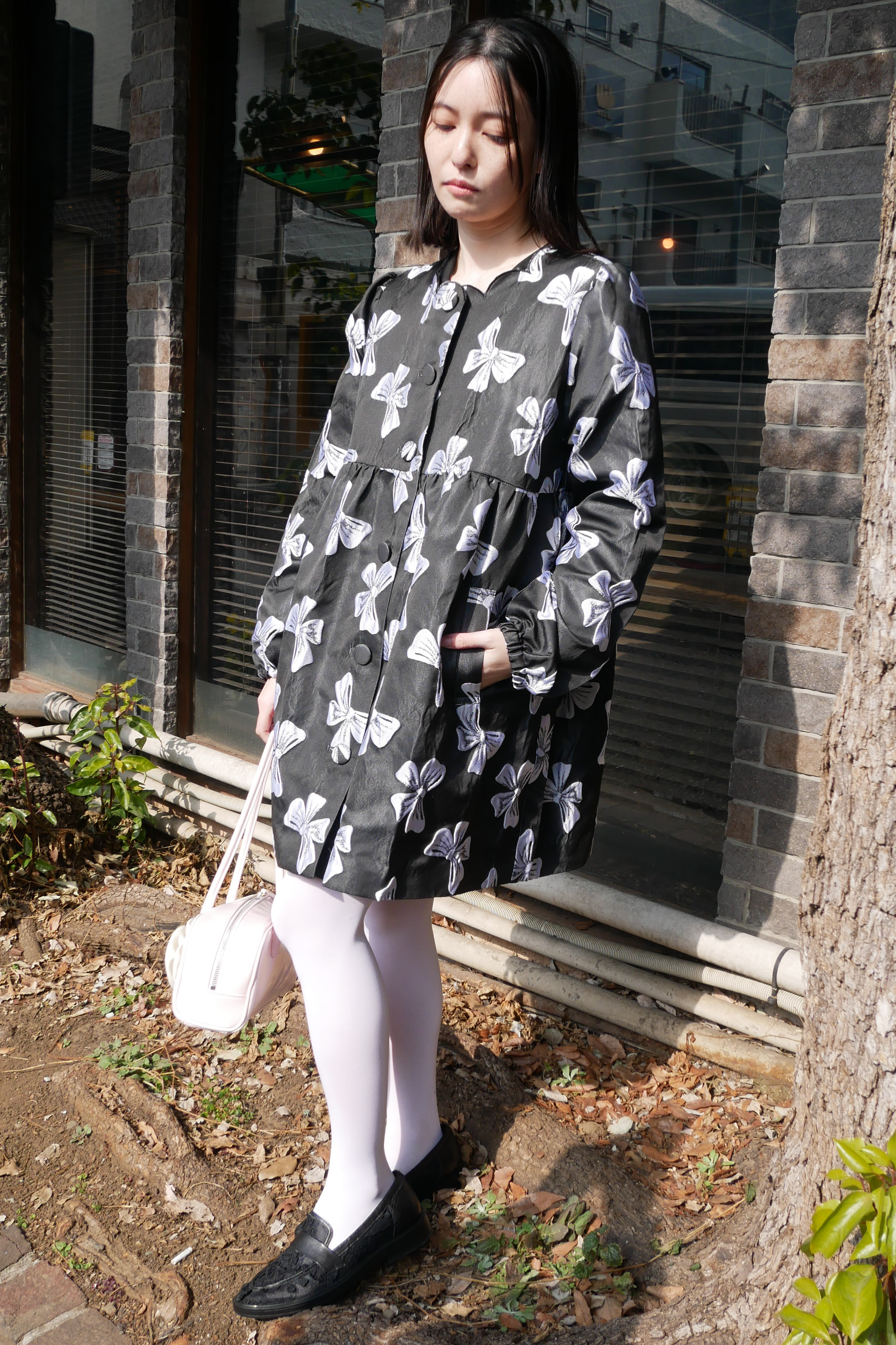 HONEY MI HONEY｜ribbon jacquard tunic jacket