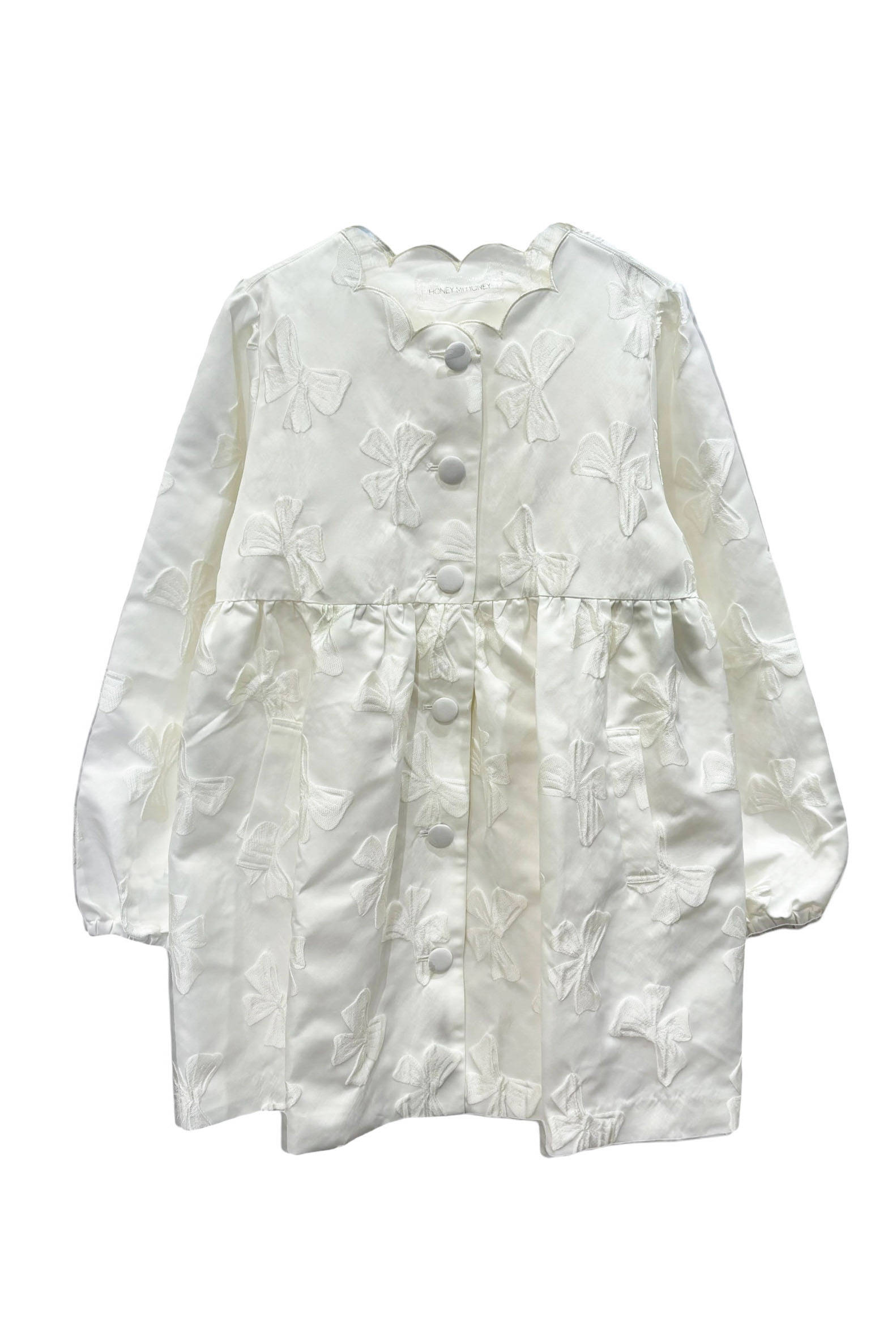 HONEY MI HONEY｜ribbon jacquard tunic jacket｜レディース