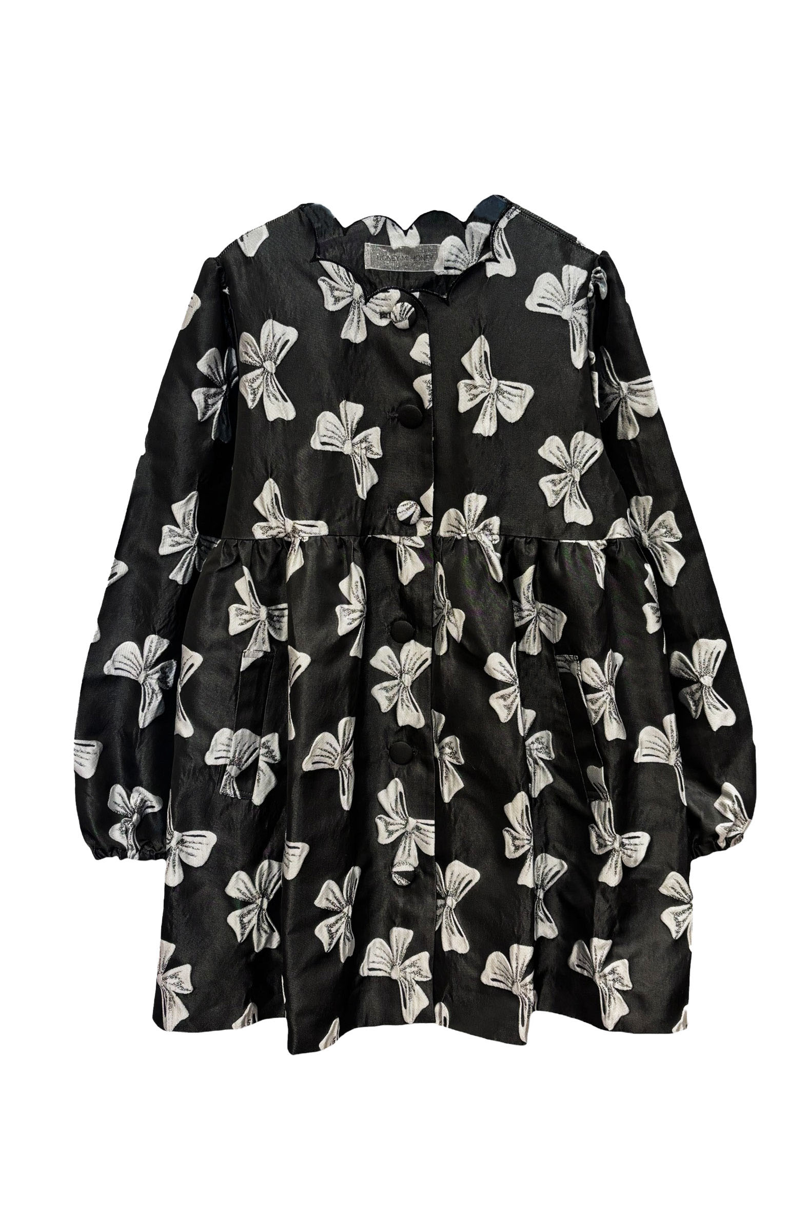 HONEY MI HONEY｜ribbon jacquard tunic jacket｜レディース