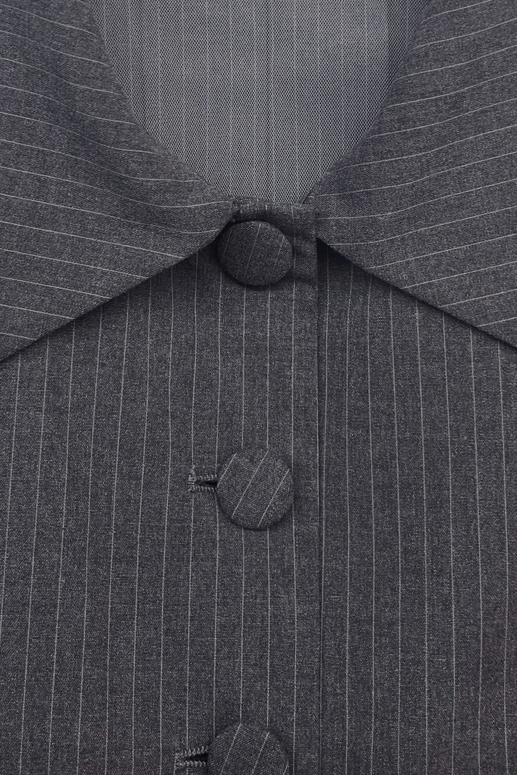 HONEY MI HONEY｜pinstripe tulle docking jacket