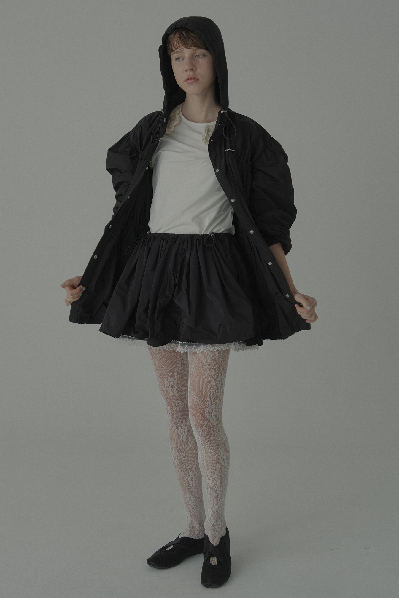 HONEY MI HONEY｜taffeta frill peplum blouson