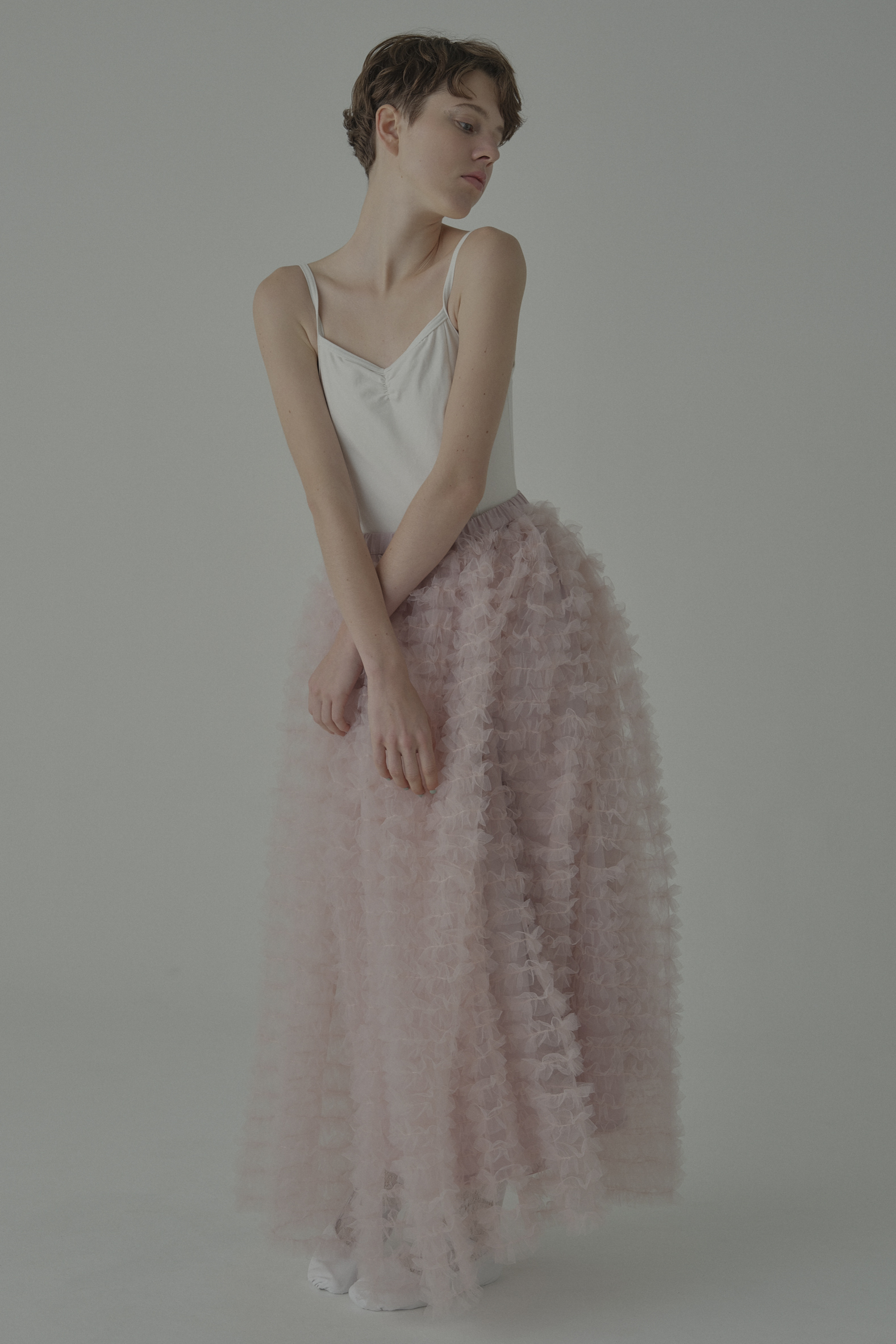 HONEY MI HONEY｜tulle tiered long skirt