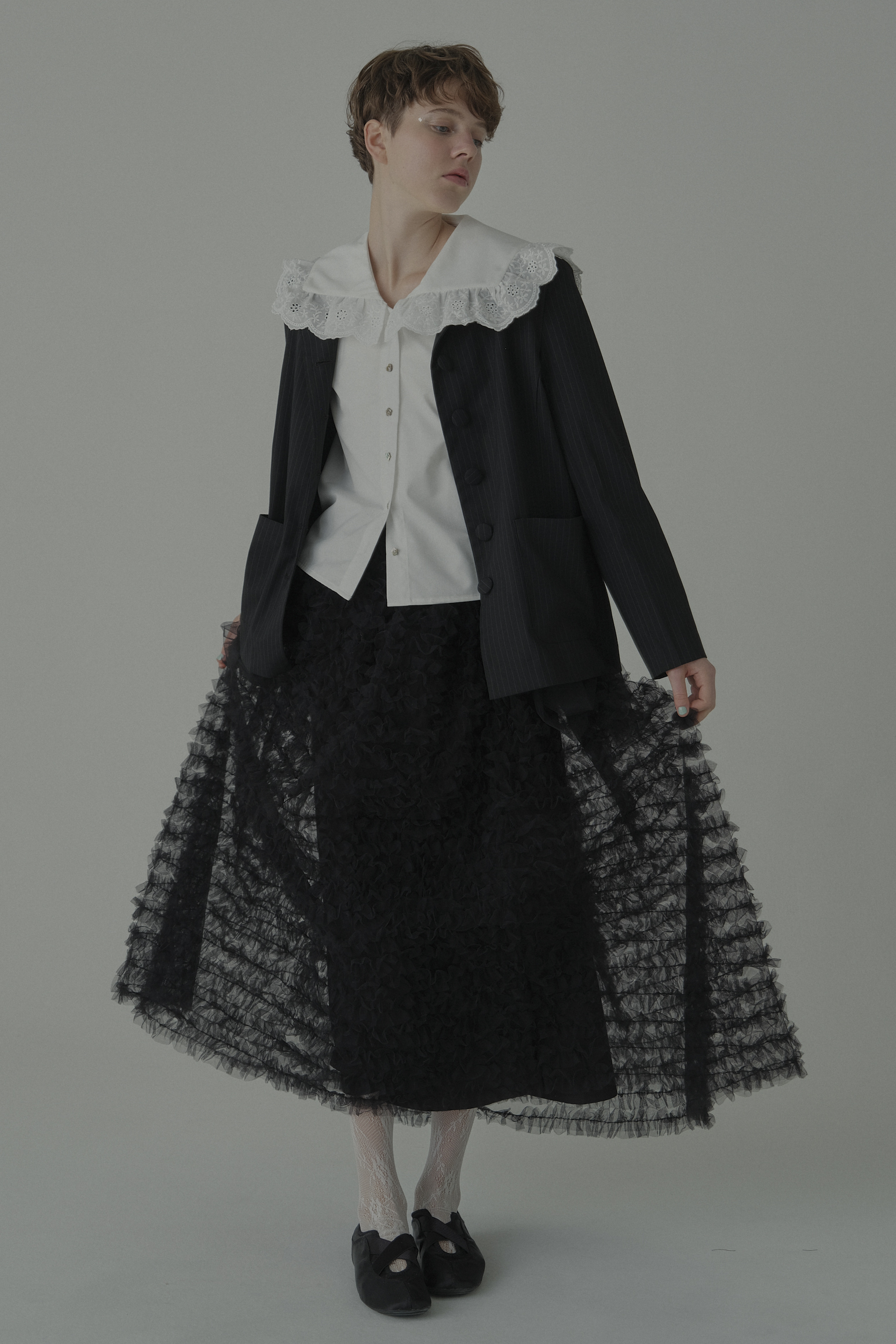 HONEY MI HONEY｜tulle tiered long skirt