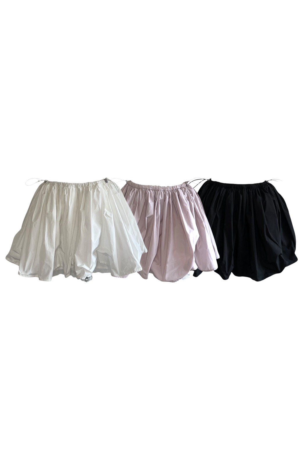 HONEY MI HONEY｜taffeta layered drape mini skirt