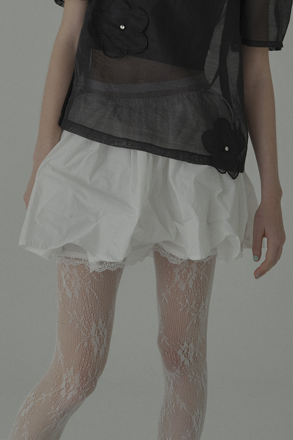 HONEY MI HONEY｜taffeta layered drape mini skirt