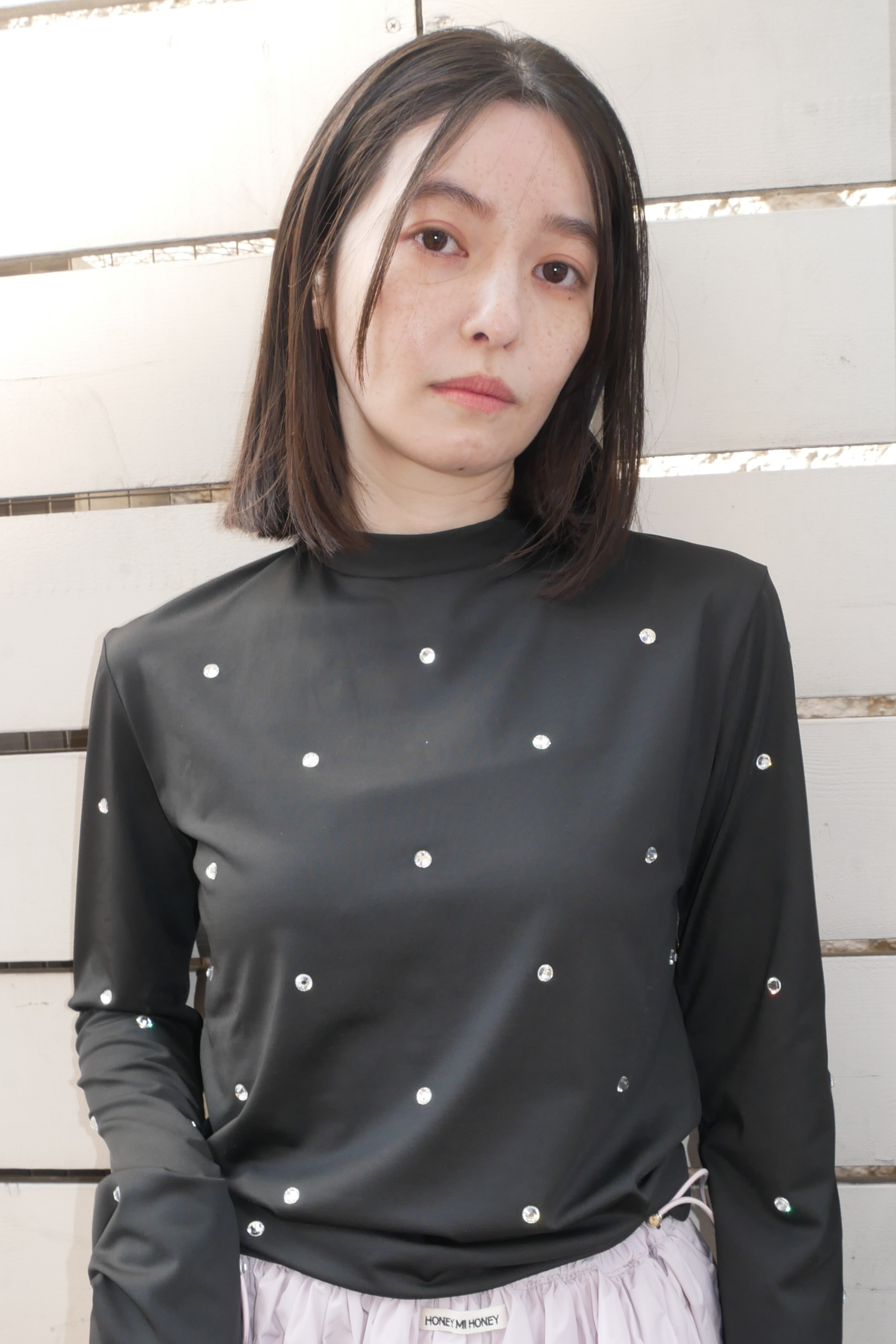 【HONEY MI HONEY】dot stone cut sew