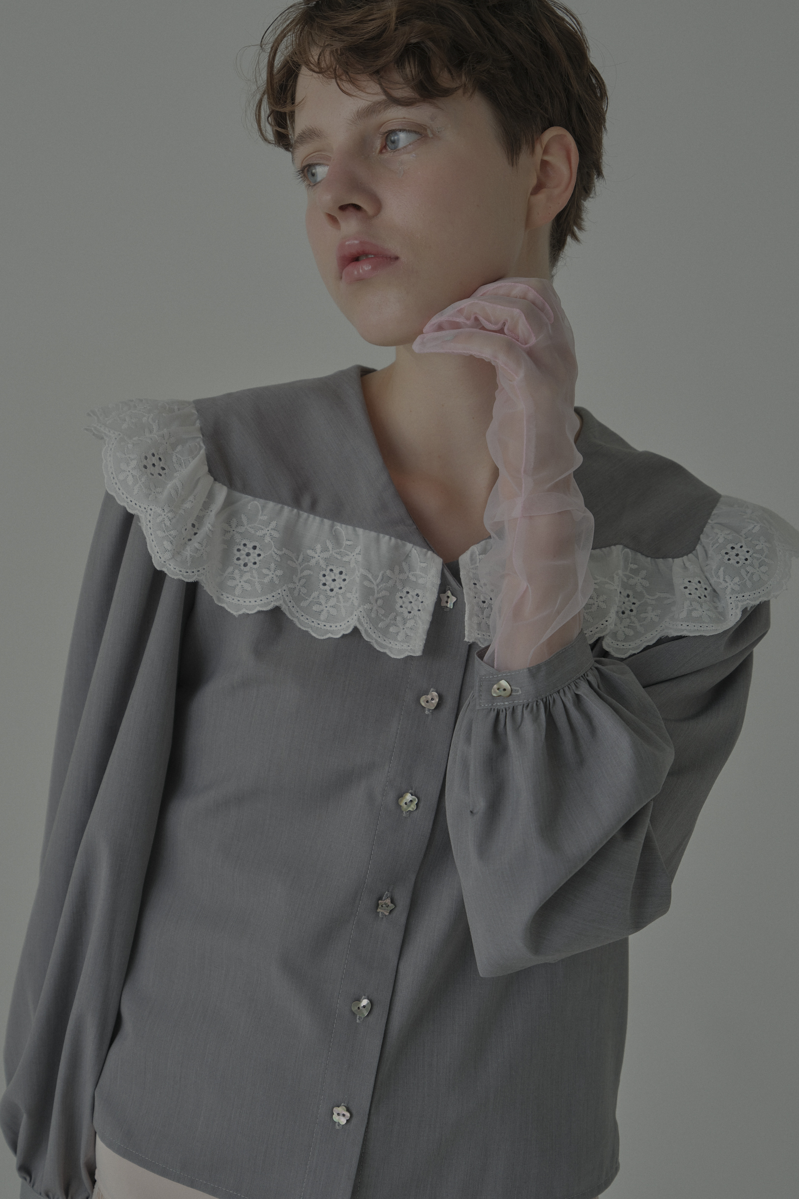 HONEY MI HONEY｜lace frill sailor collar blouse｜レディース ブラウス