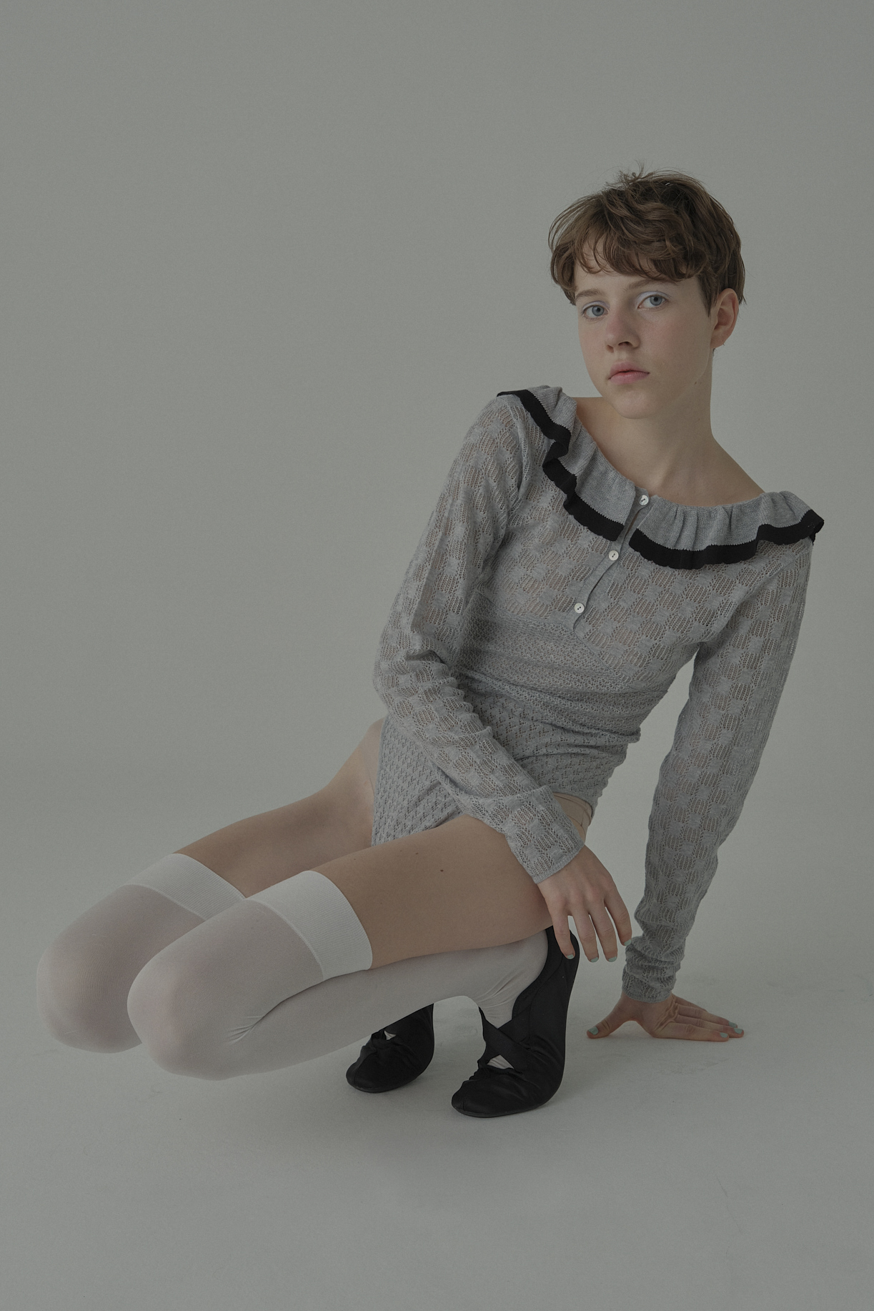 HONEY MI HONEY｜crochet frill knit bodysuit