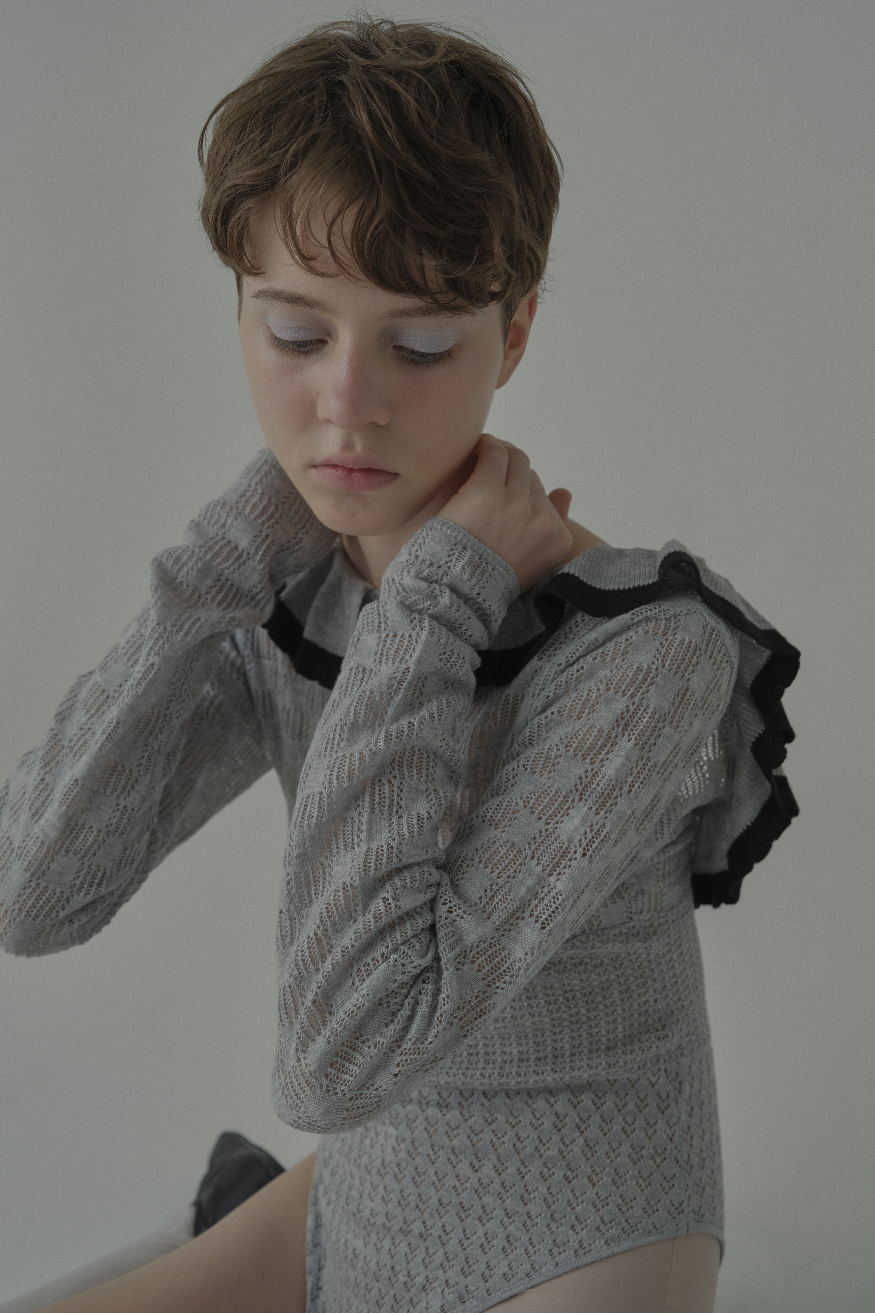 HONEY MI HONEY｜crochet frill knit bodysuit