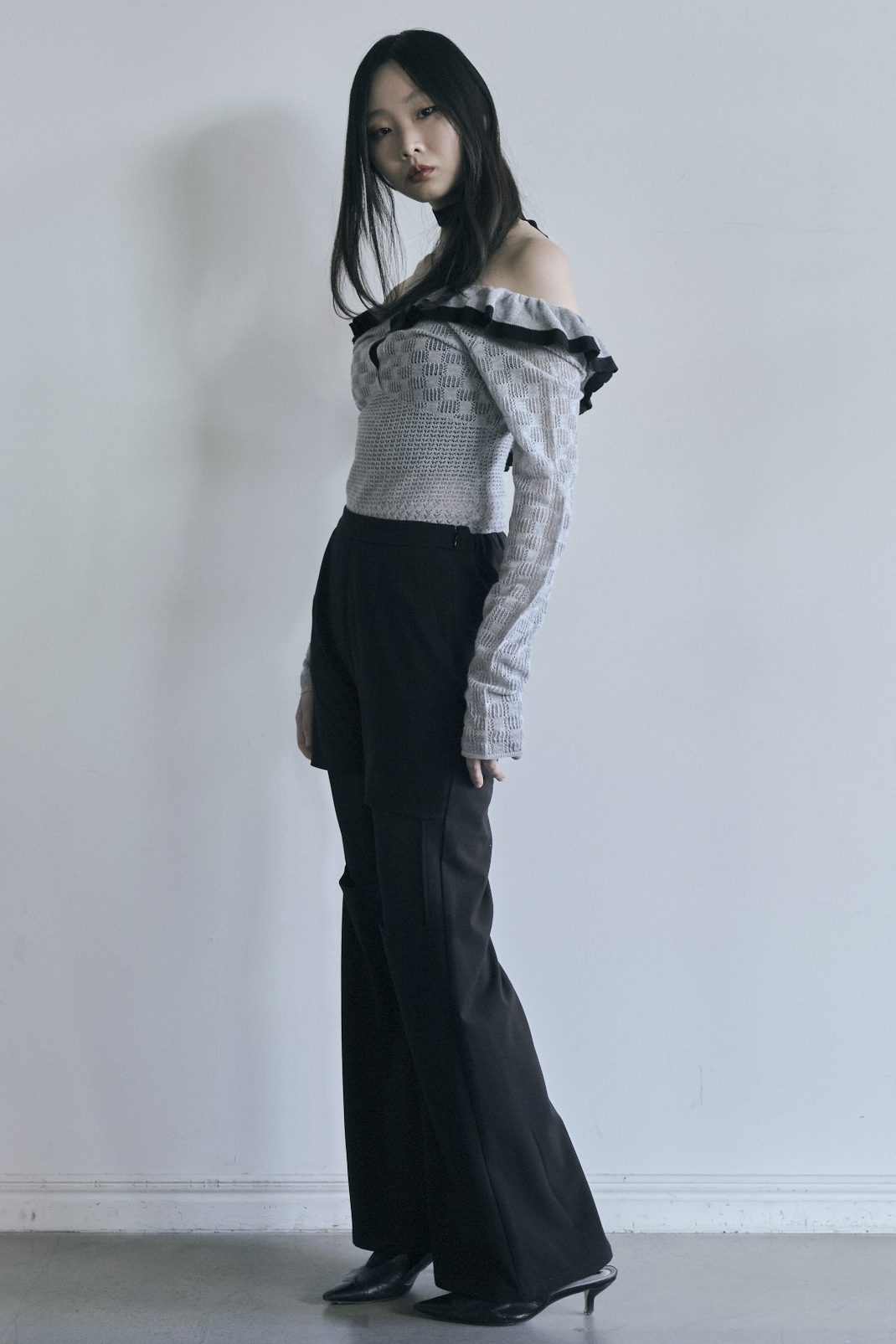 ニット+セーター HONEYMIHONEY crochet frill knit bodysuit HONEY MI HONEY｜crochet frill knit bodysuit