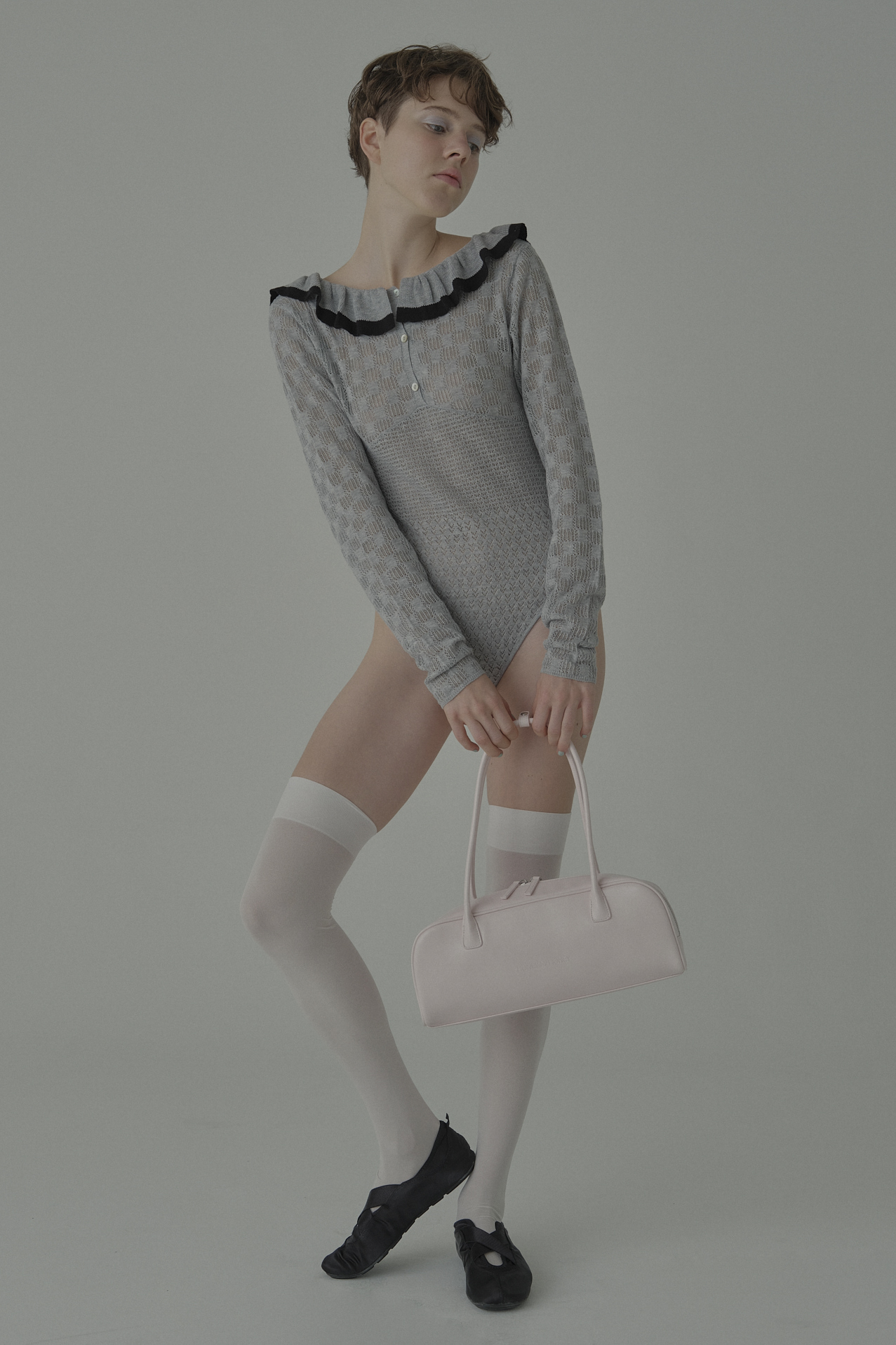 ニット+セーター HONEYMIHONEY crochet frill knit bodysuit HONEY MI HONEY｜crochet frill knit bodysuit