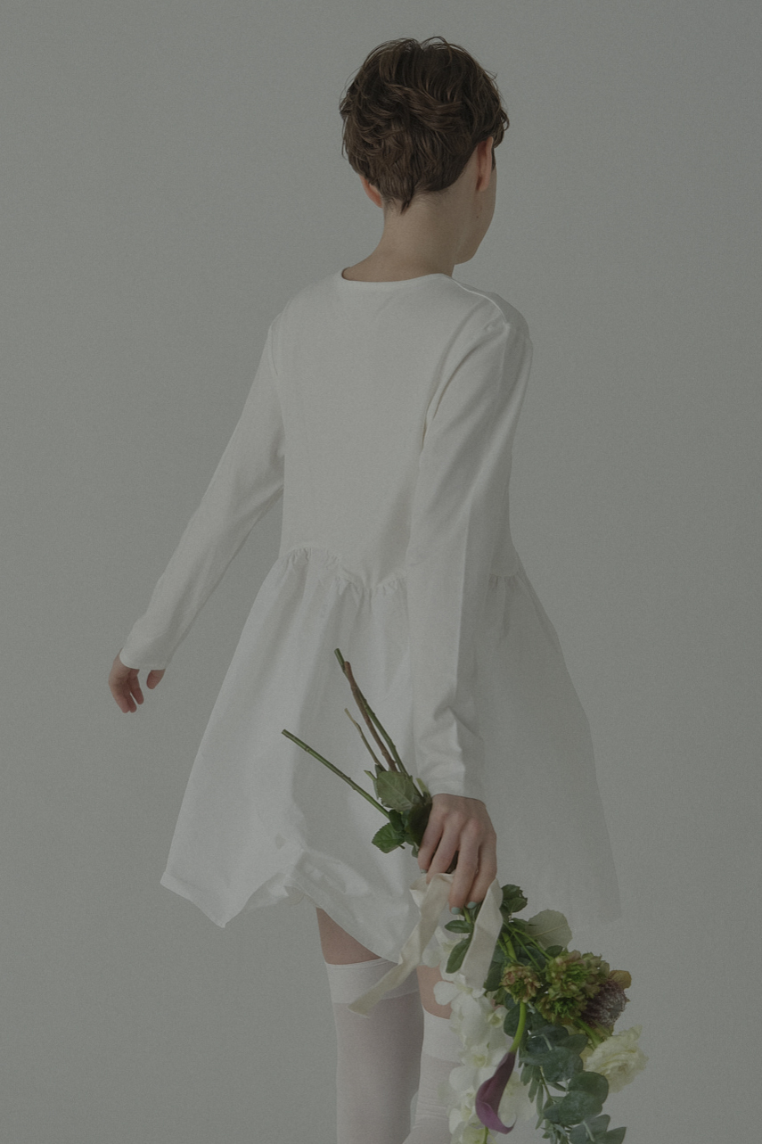 HONEYMIHONEY/ロングトップス HONEY MI HONEY｜taffeta frill long t-shirt｜タフタフリルロングTシャツ