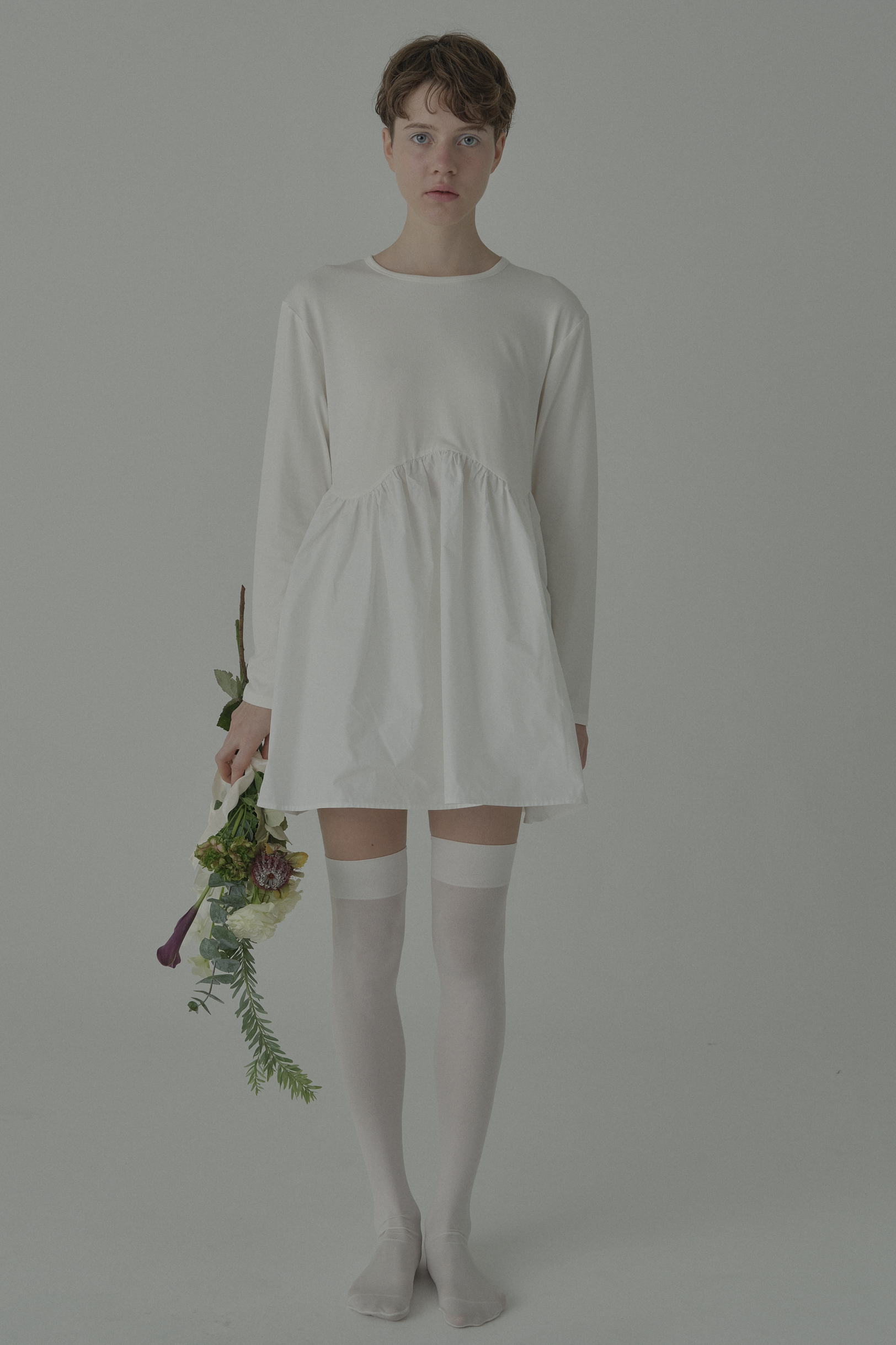 HONEY MI HONEY｜taffeta frill long t-shirt｜タフタフリルロングTシャツ